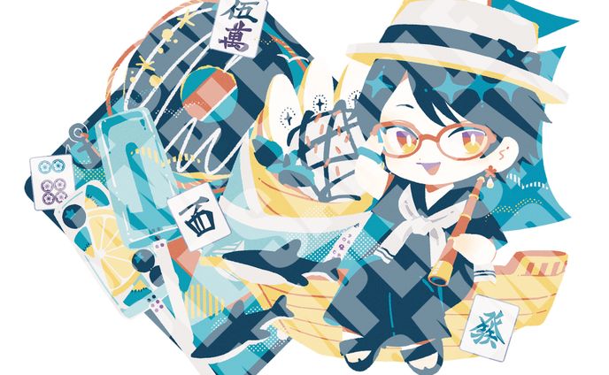 透かし入り実績紹介用SDデフォルメ絵ご依頼／橙乃様