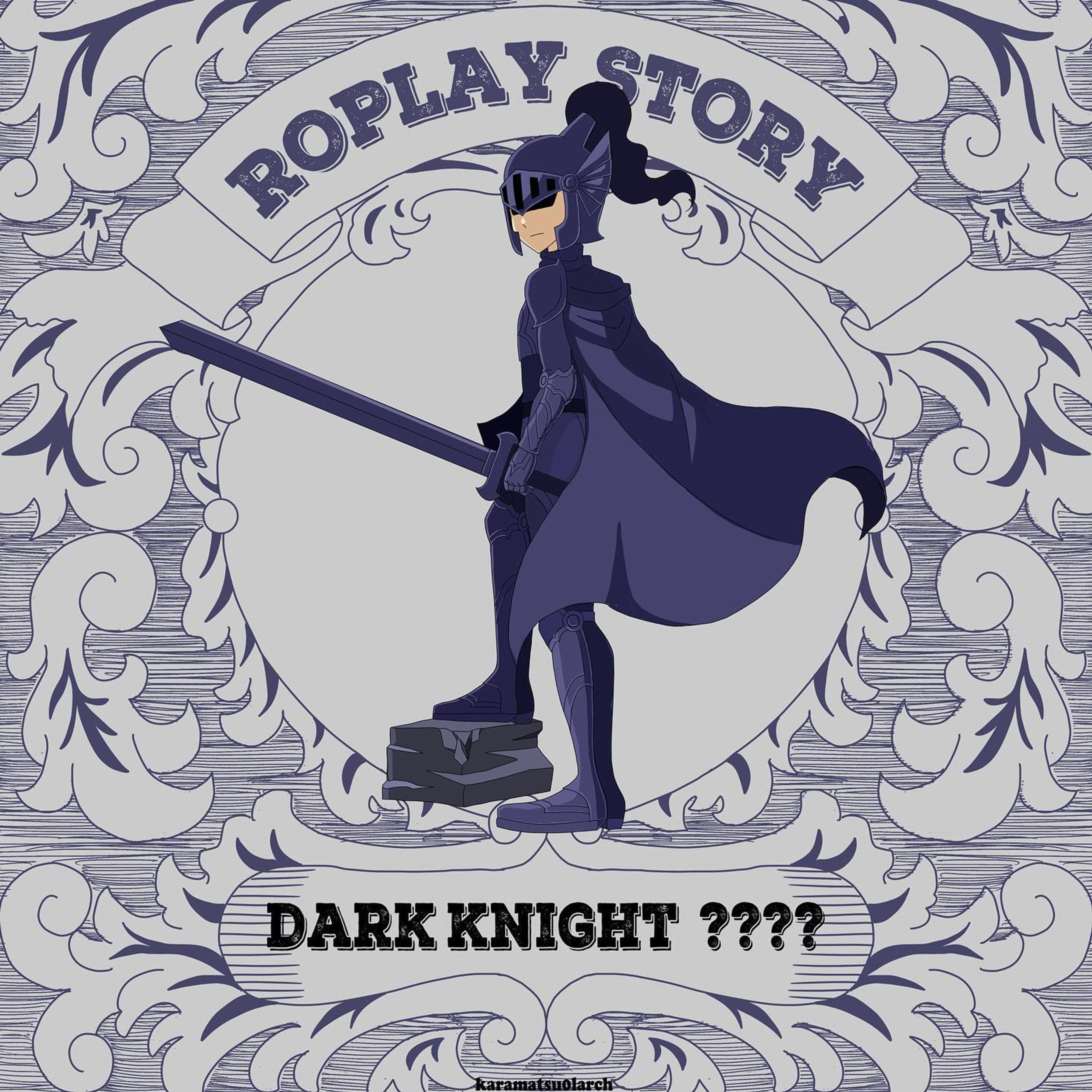 ？？？？
クラス▪️ダークナイト
守護属性▪️闇
勇者の前にたびたび現れ襲いかかる謎の剣士。
自由にコリジョン抜けができ、暗闇へ引きずりこんでは勇者の存在を頑なに否定する。
この世界の秘密を知っているようだ。
心を無くした「金の姫」エリザベスと関係があるようだ。
#イラスト #一次創作 #RPG
#創作イラスト #オリジナルイラスト
#ダークナイト #闇騎士 
#darkknight-1