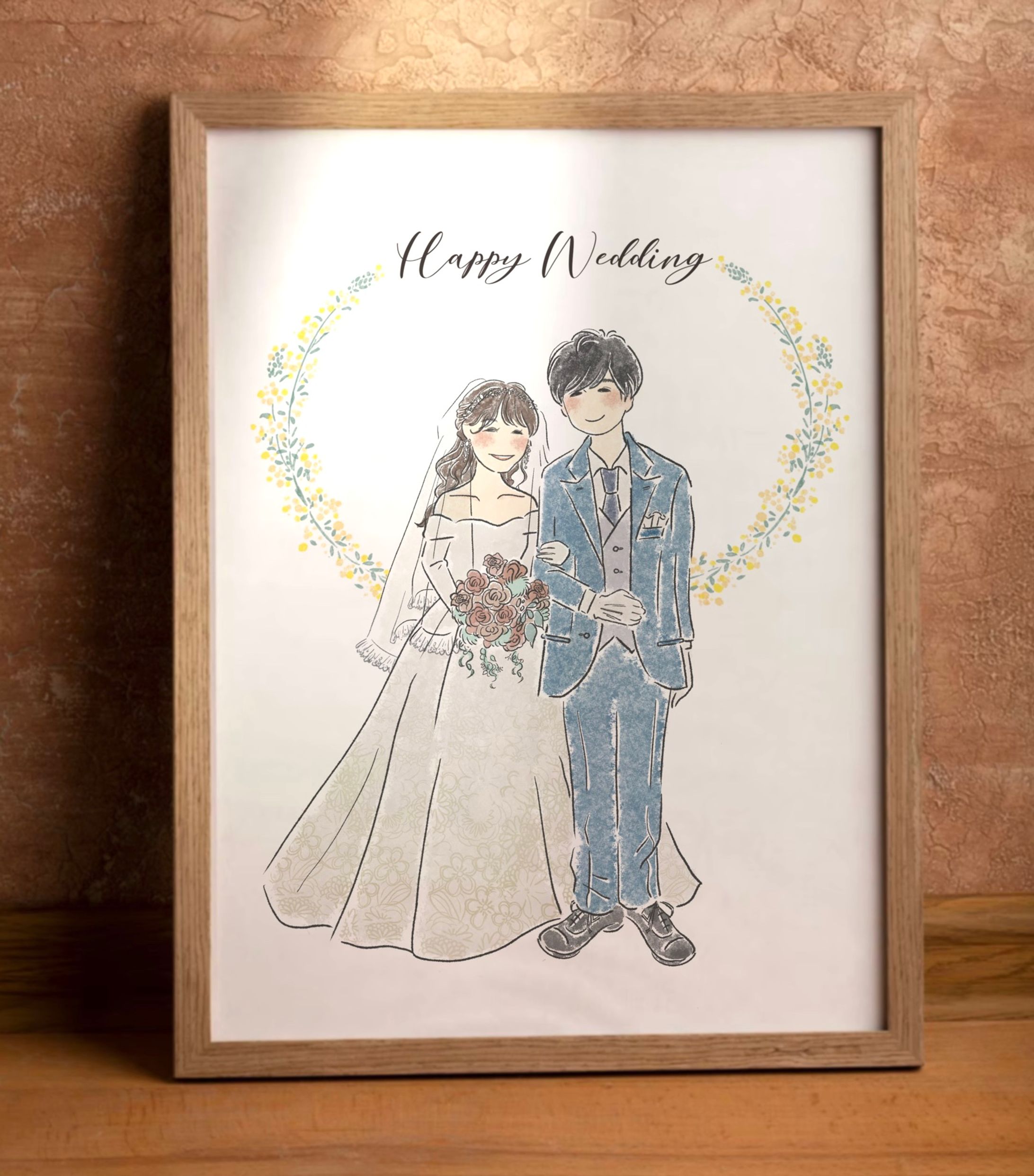 ウェルカムボード用似顔絵-1