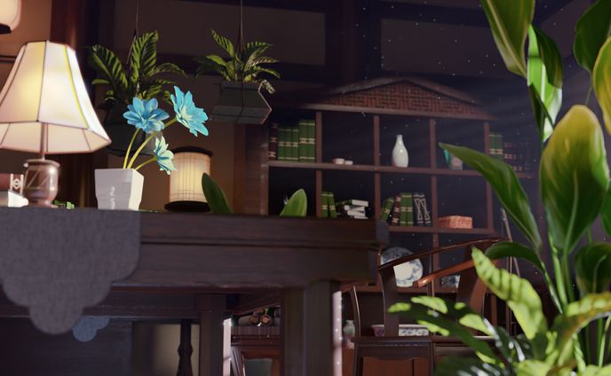 イラスト背景用3Dアート
