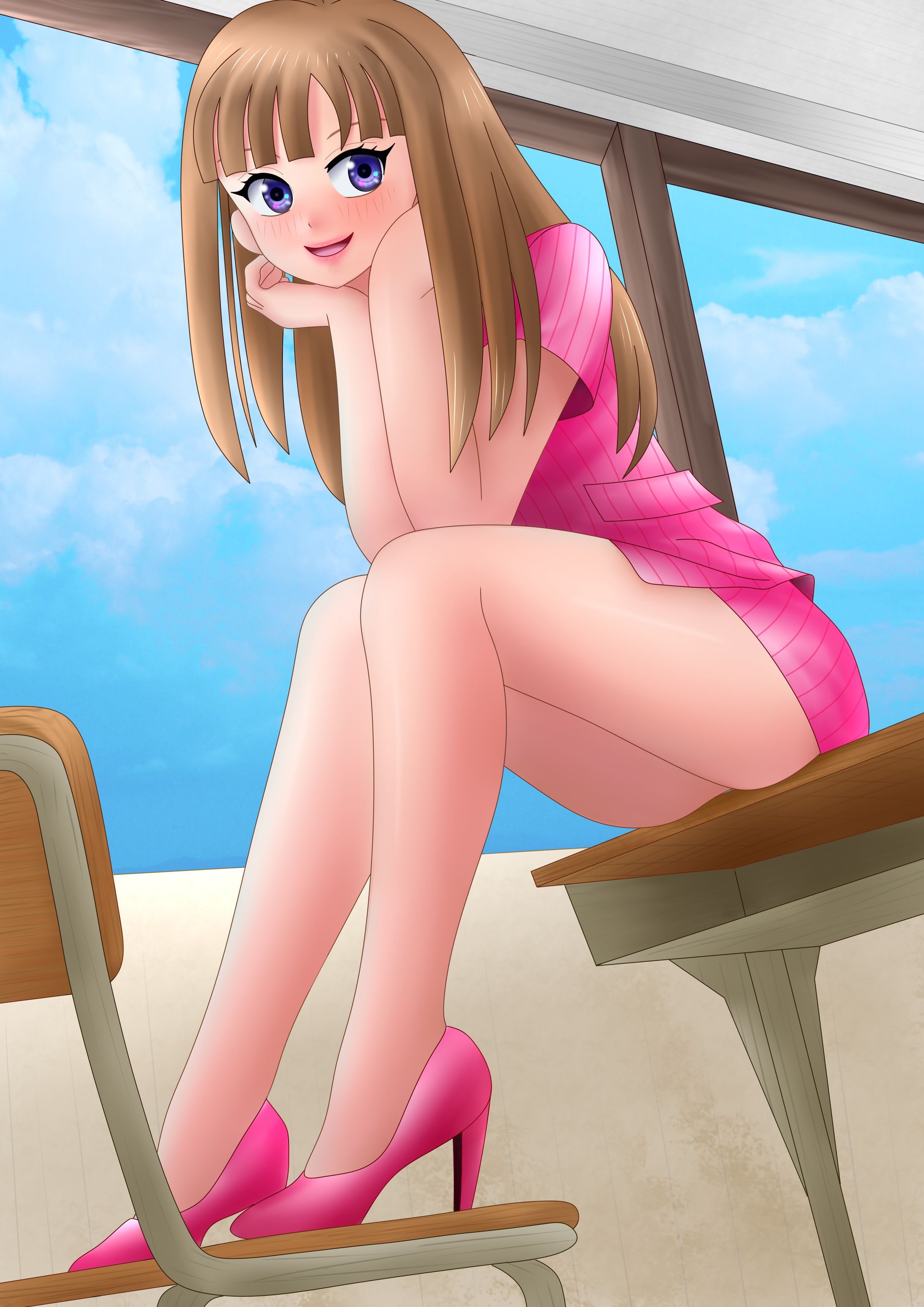 マイクロミニスーツの女の子-1