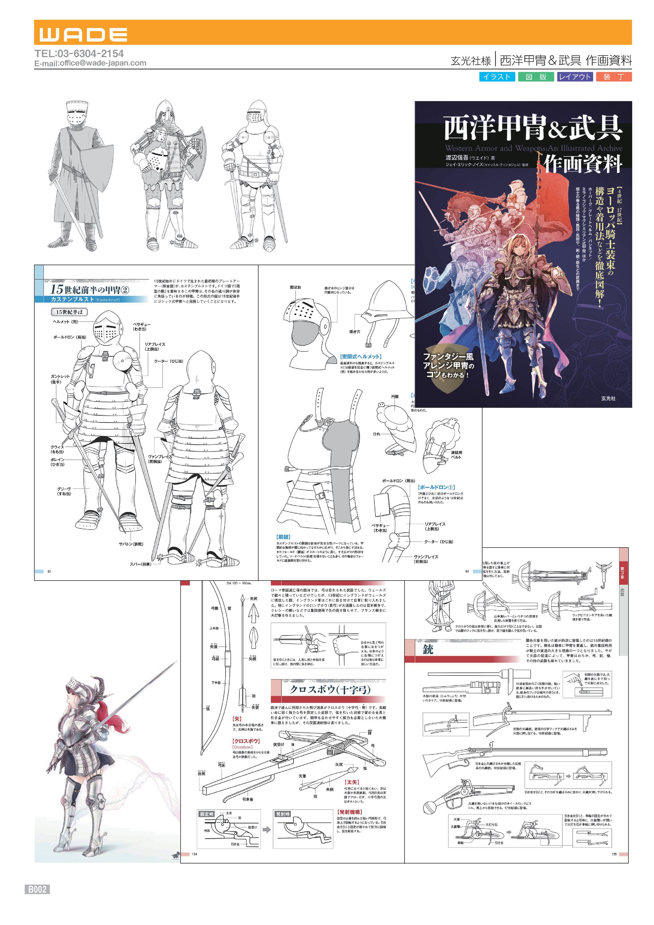 Design 68 玄光社様 西洋甲冑＆武具 作画資料-1