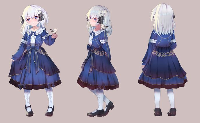 キャラクターデザイン制作(3面図)