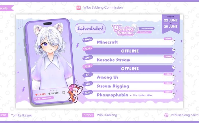Yomika Ikazuki Schedule