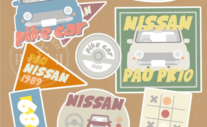 PAO ステッカー風イラスト