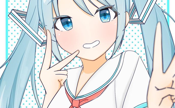 白セーラーのミクさん
#初音ミク #初音ミクイラスト