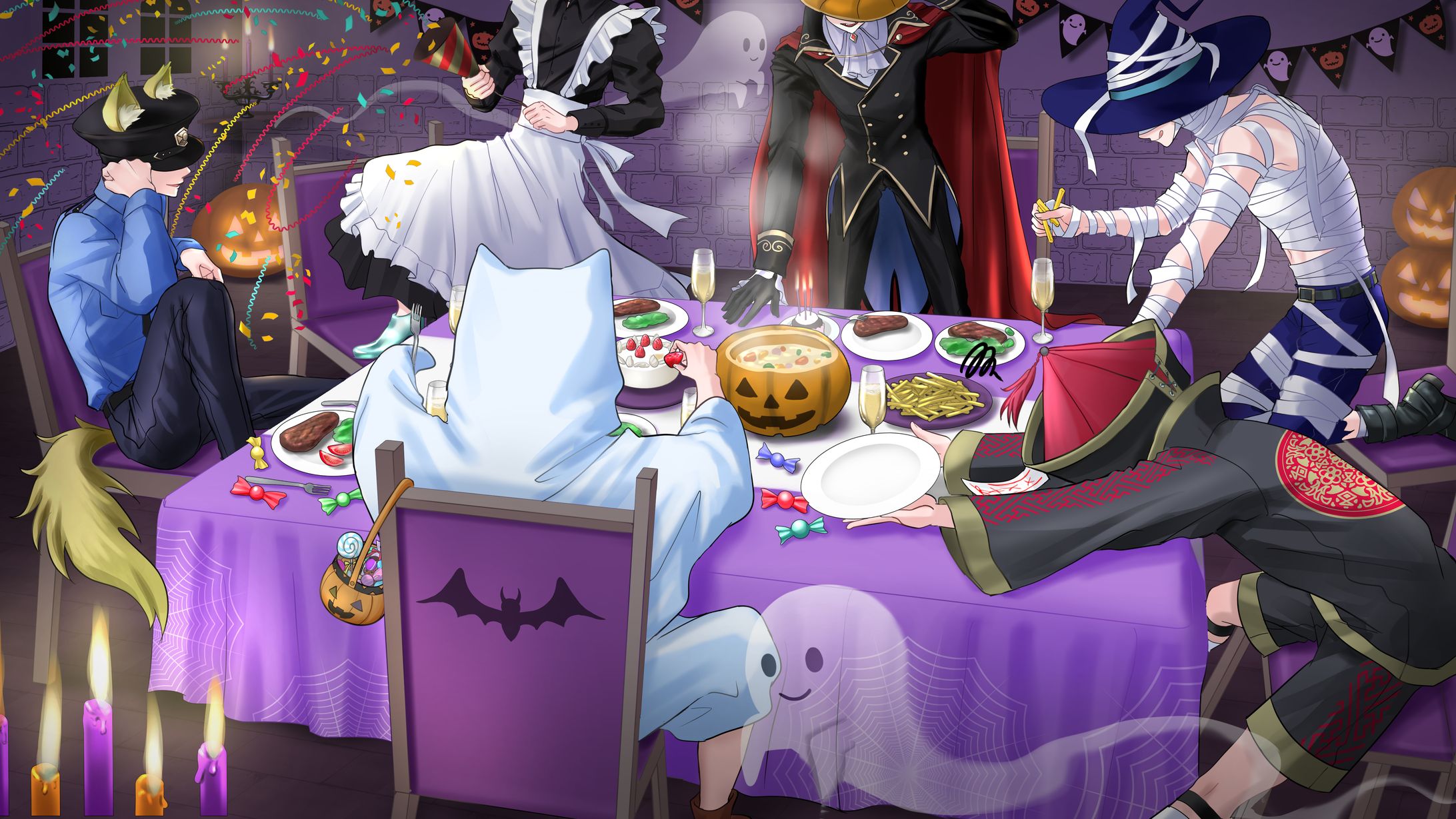 【仕事絵】STPR新ユニットばかまじ様ハロウィンイラスト-1