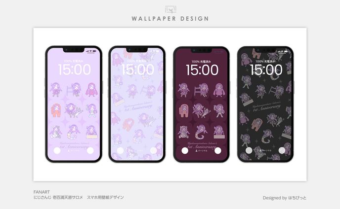 FA│にじさんじ│スマホ壁紙│壱百満天原サロメ1周年記念