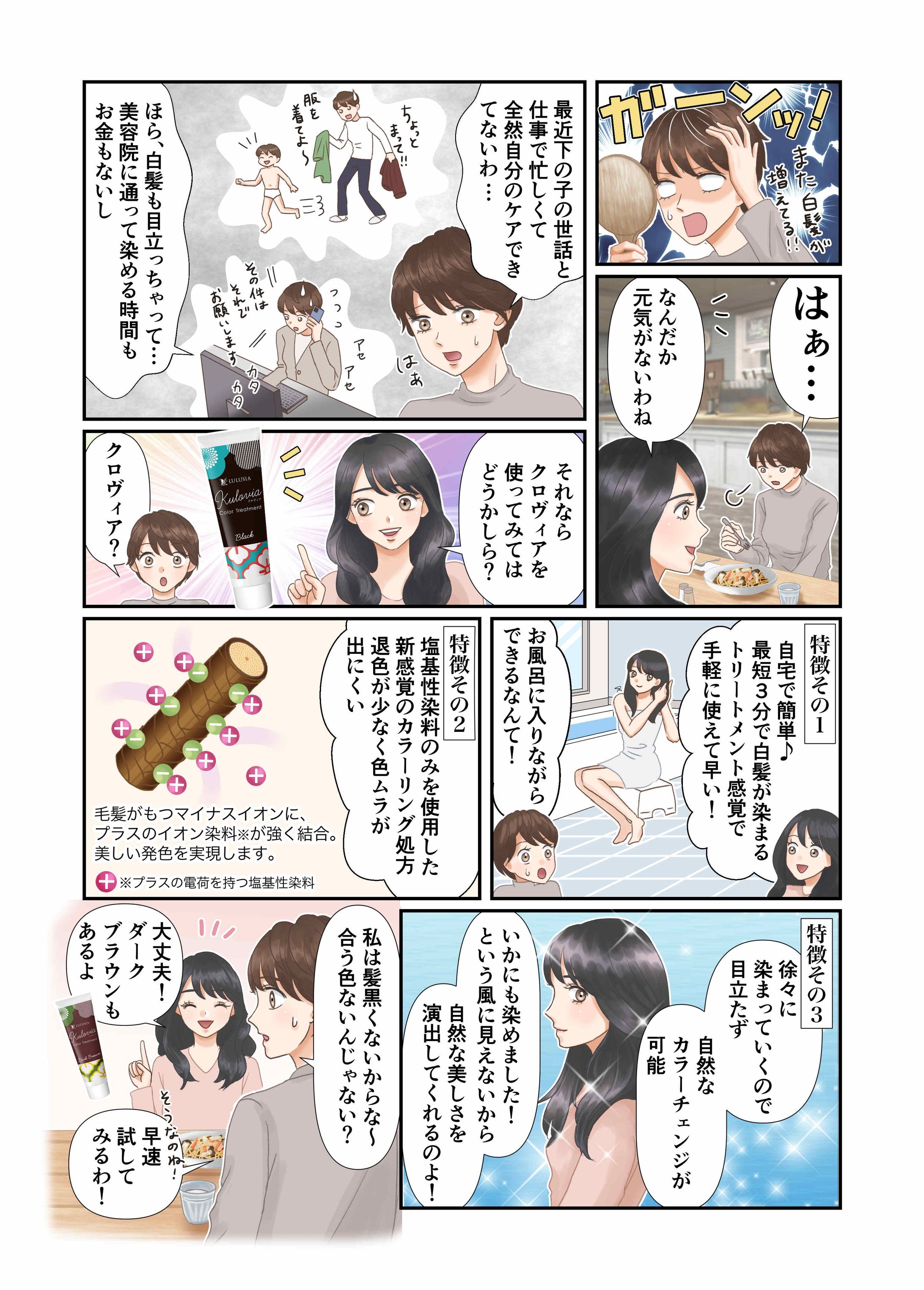 【実績】カラートリートメントメーカー様 /   漫画制作-1