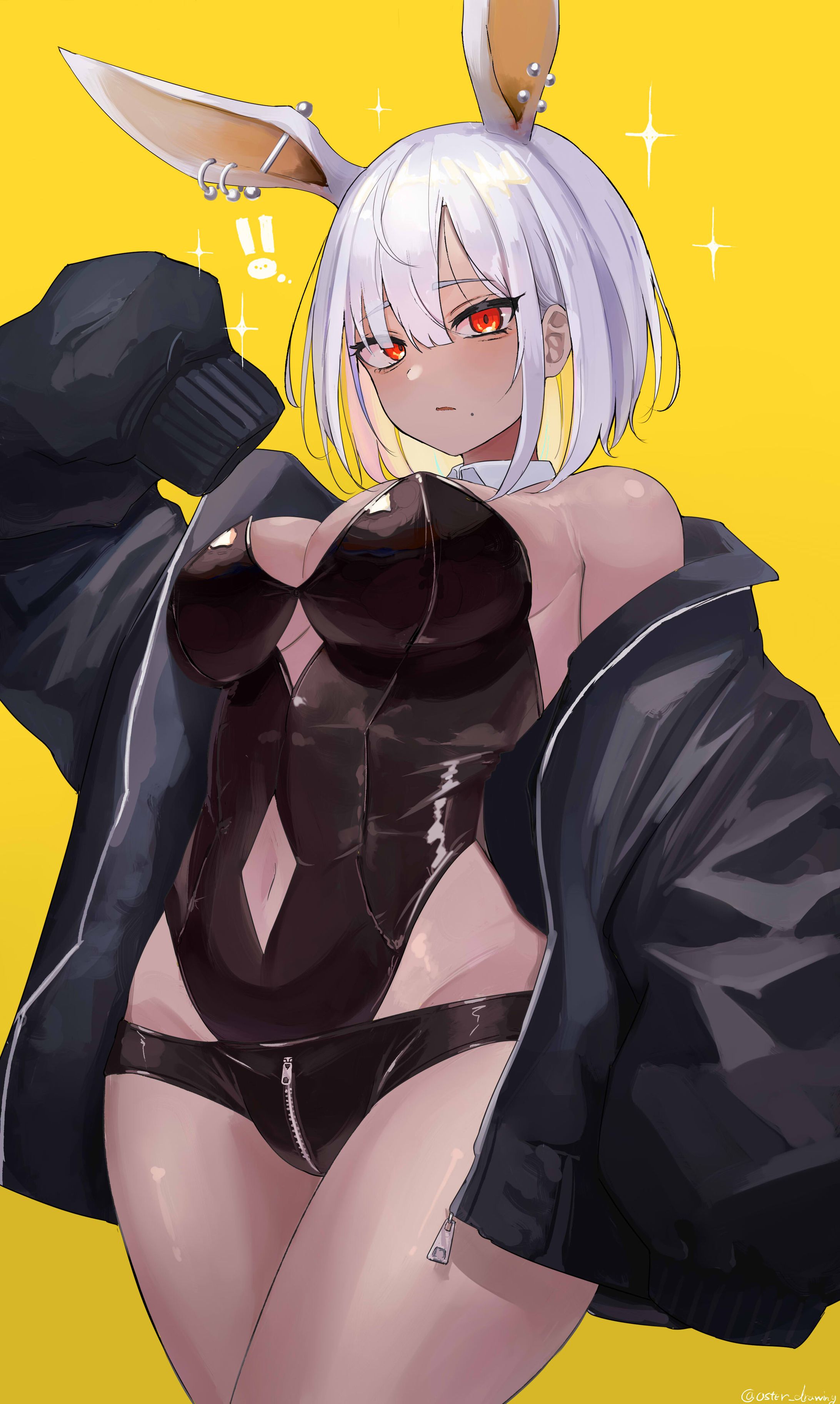 褐色バニーガール-1