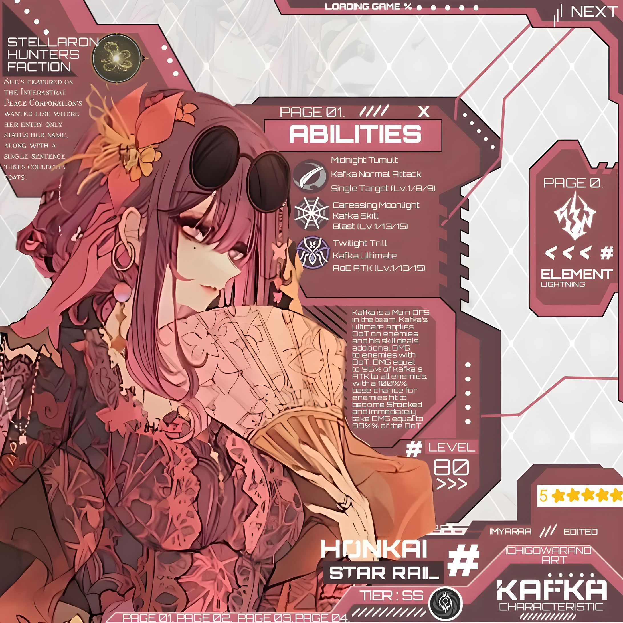 [ Anime GFX Design ] Kafka - Honkai Star Rail-1
