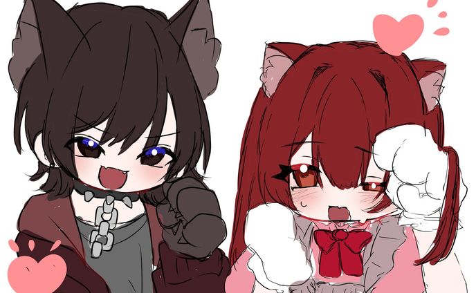 ミニキャラ 簡易ペア画