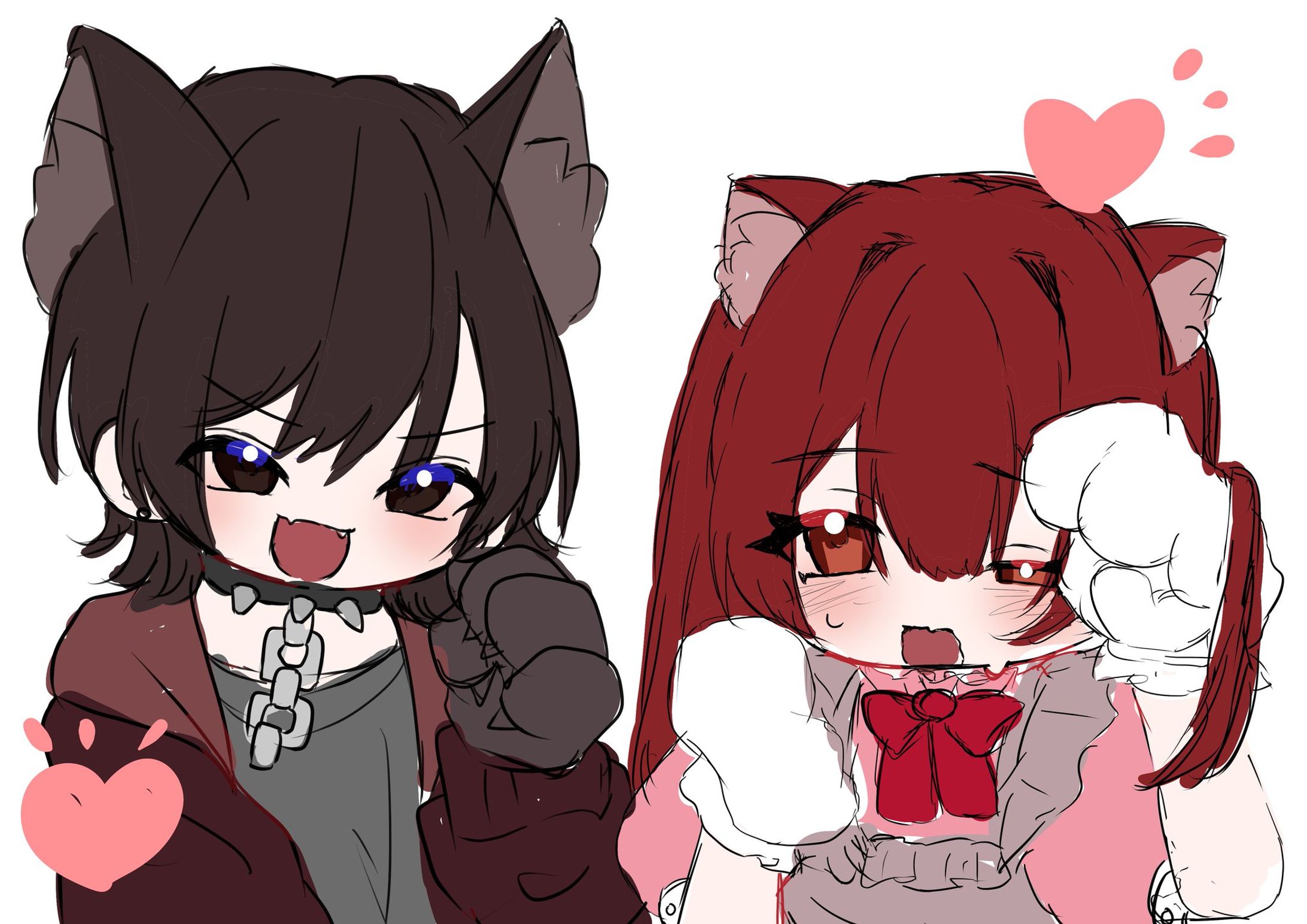 ミニキャラ 簡易ペア画-1