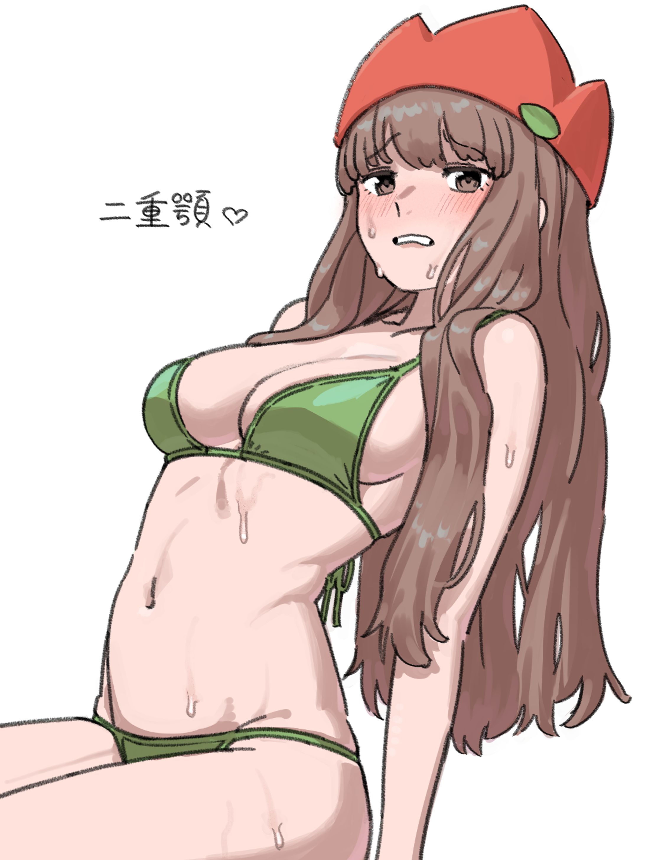 水着二重顎さん-1