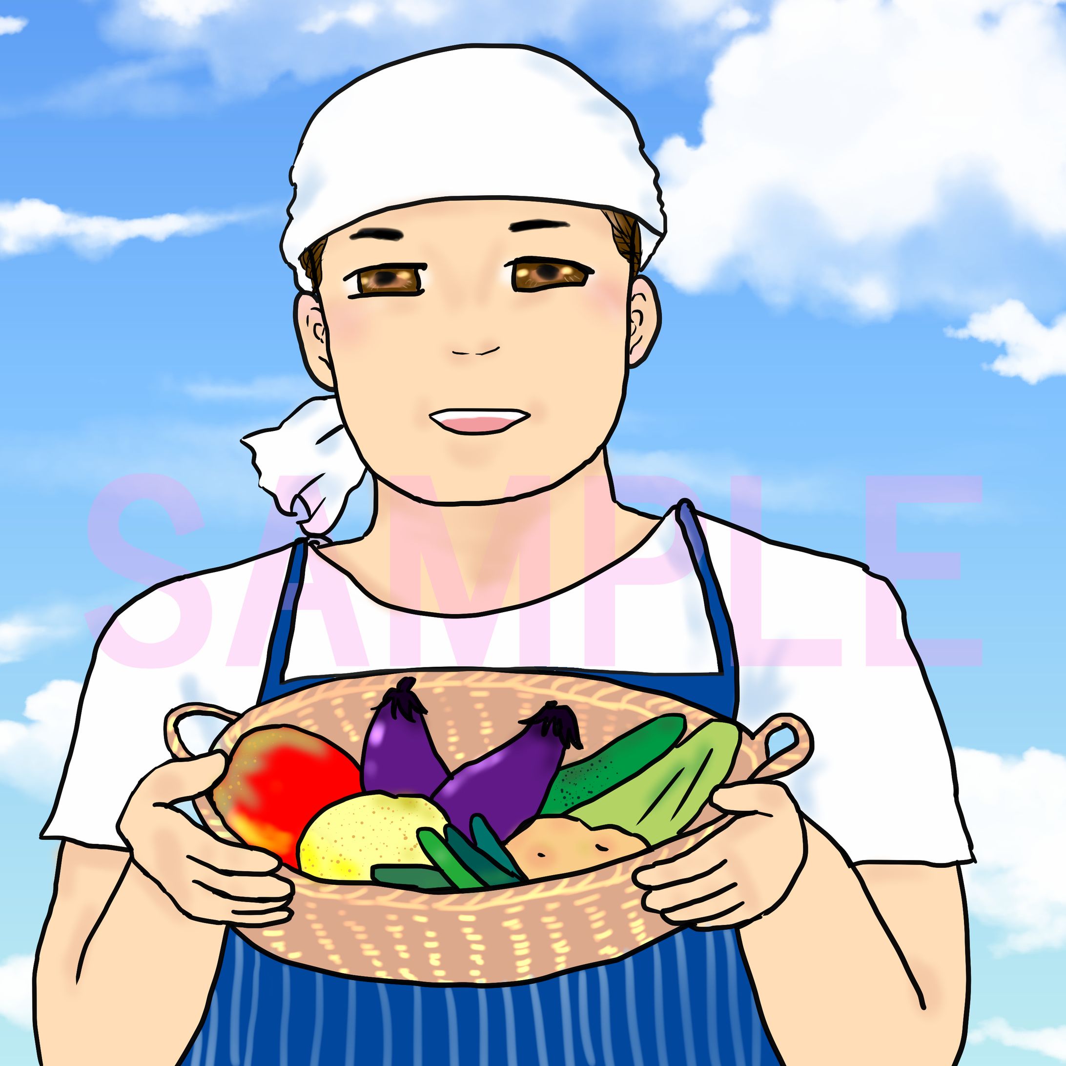 農家の男性(SNSアイコン）-1