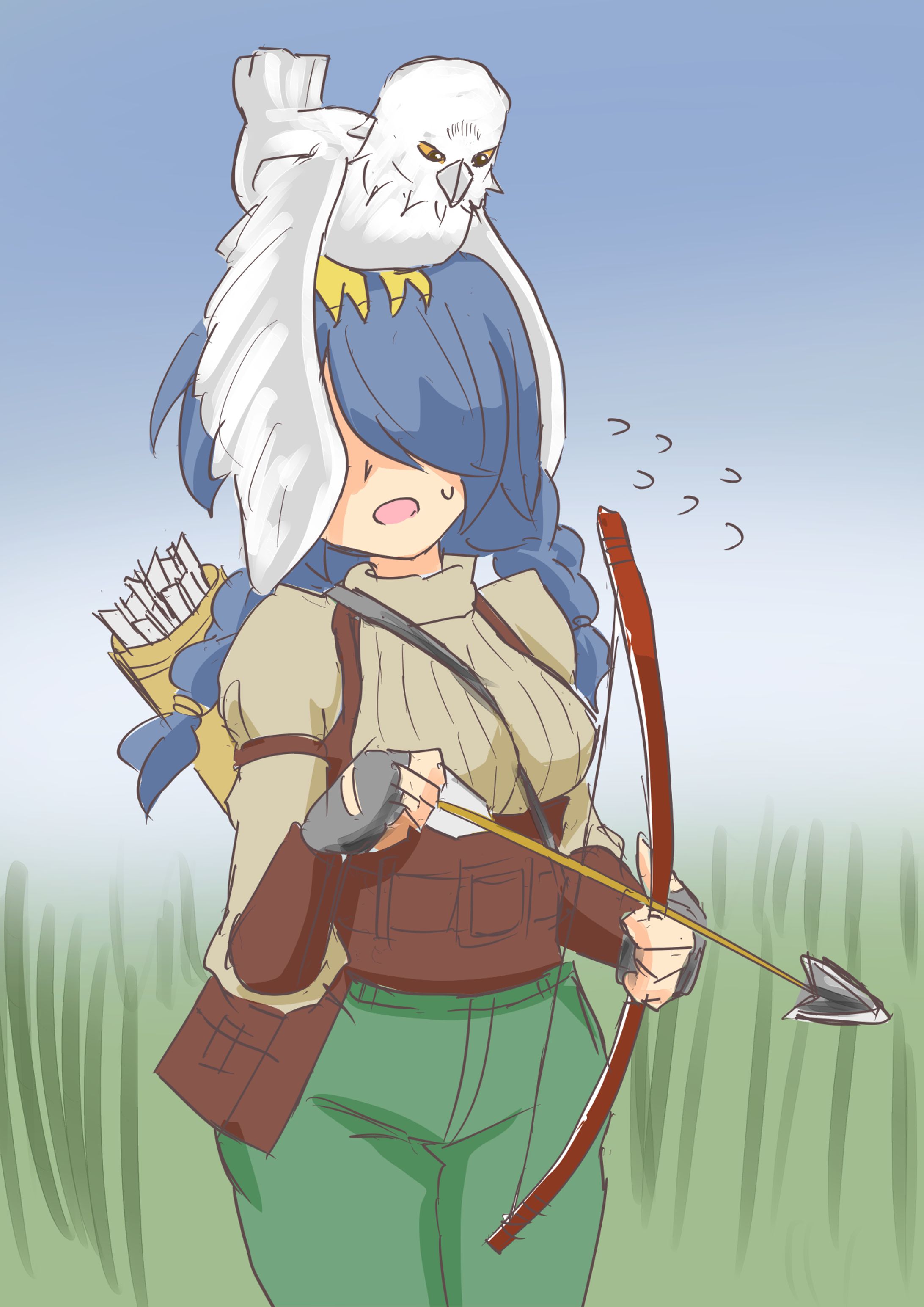 ワンドロ:メカクレ冒険者-1