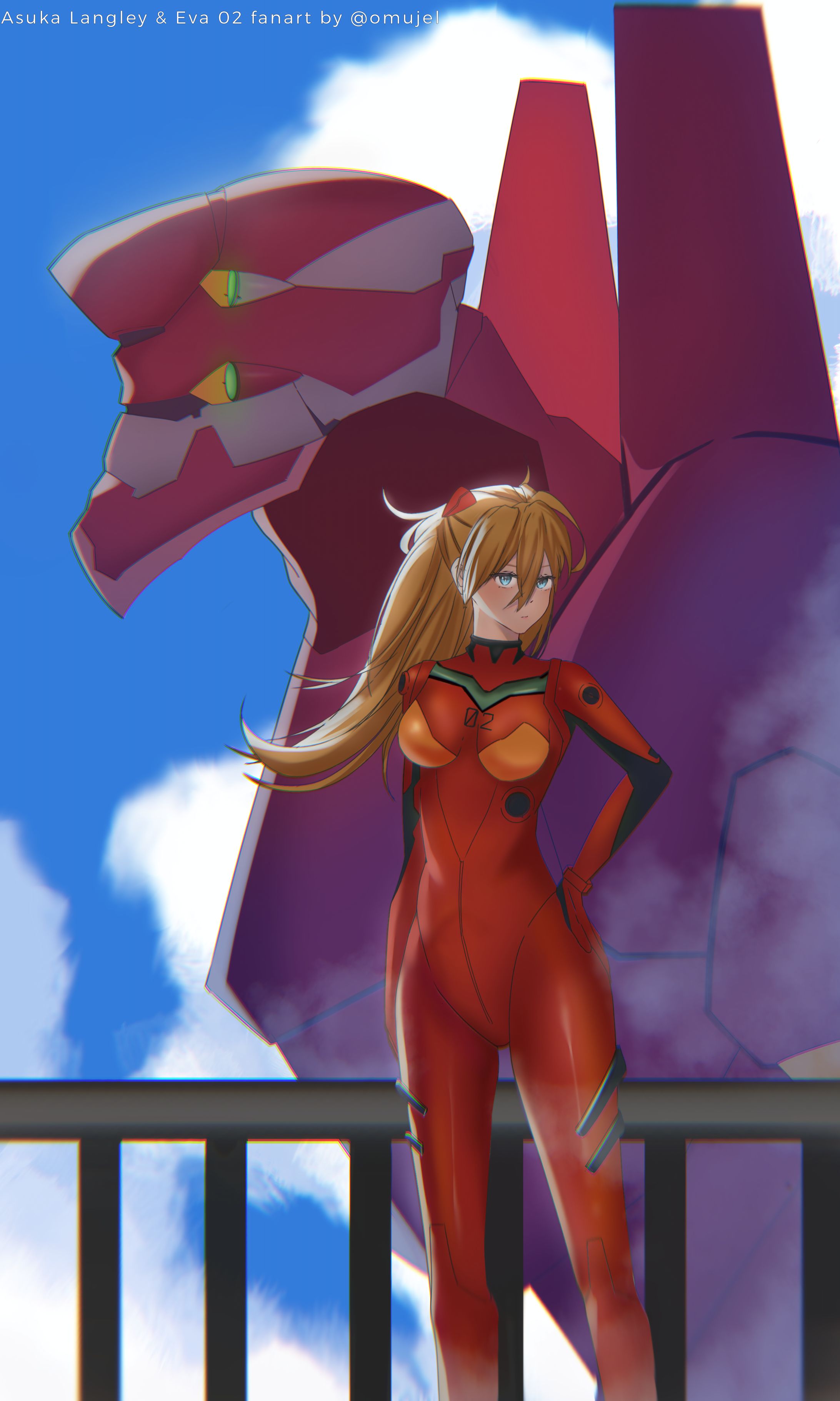 Asuka Langley & Eva 02 Fan Art-1