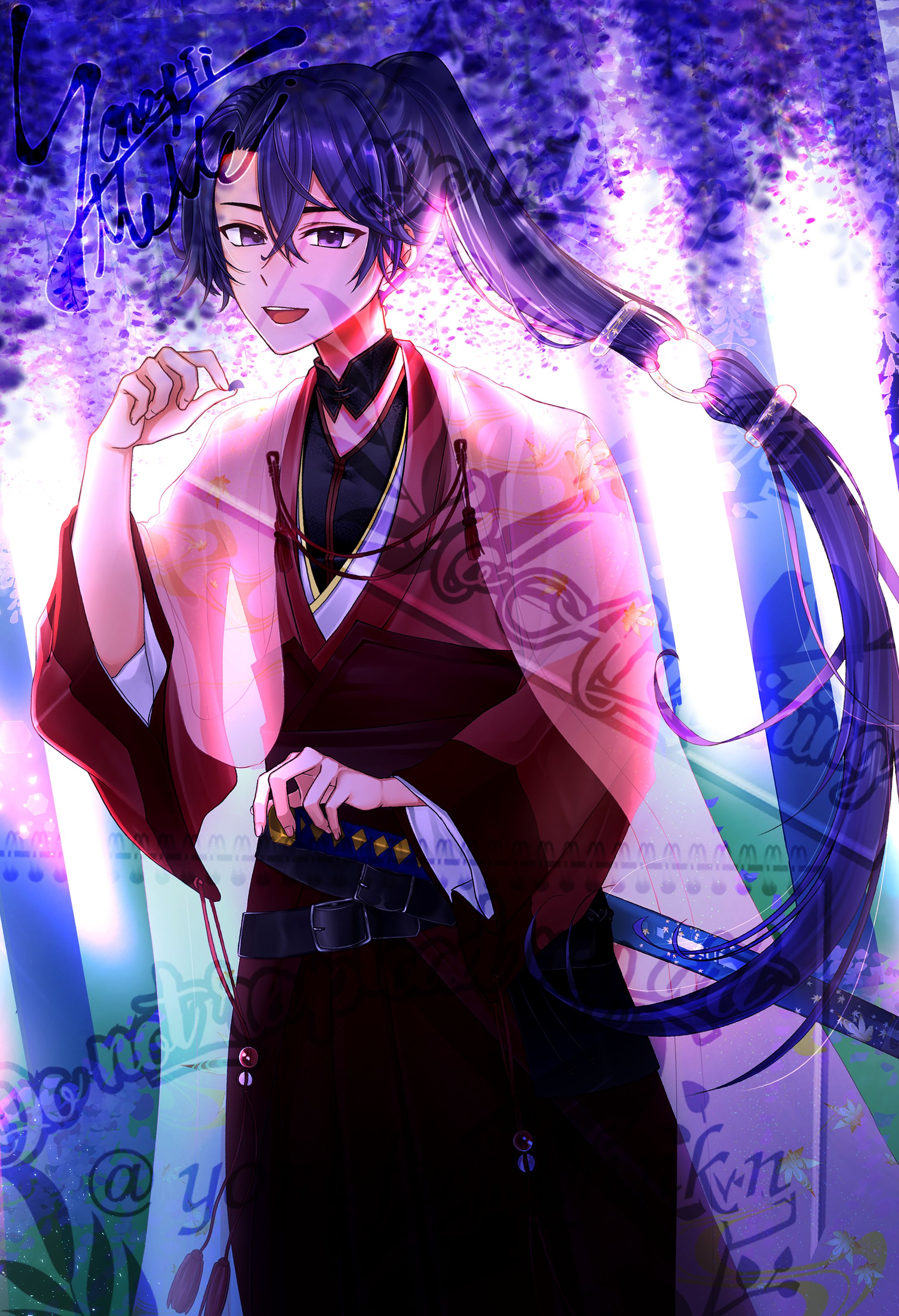 趾織 鳴海様　立ち絵を使った一枚絵-1