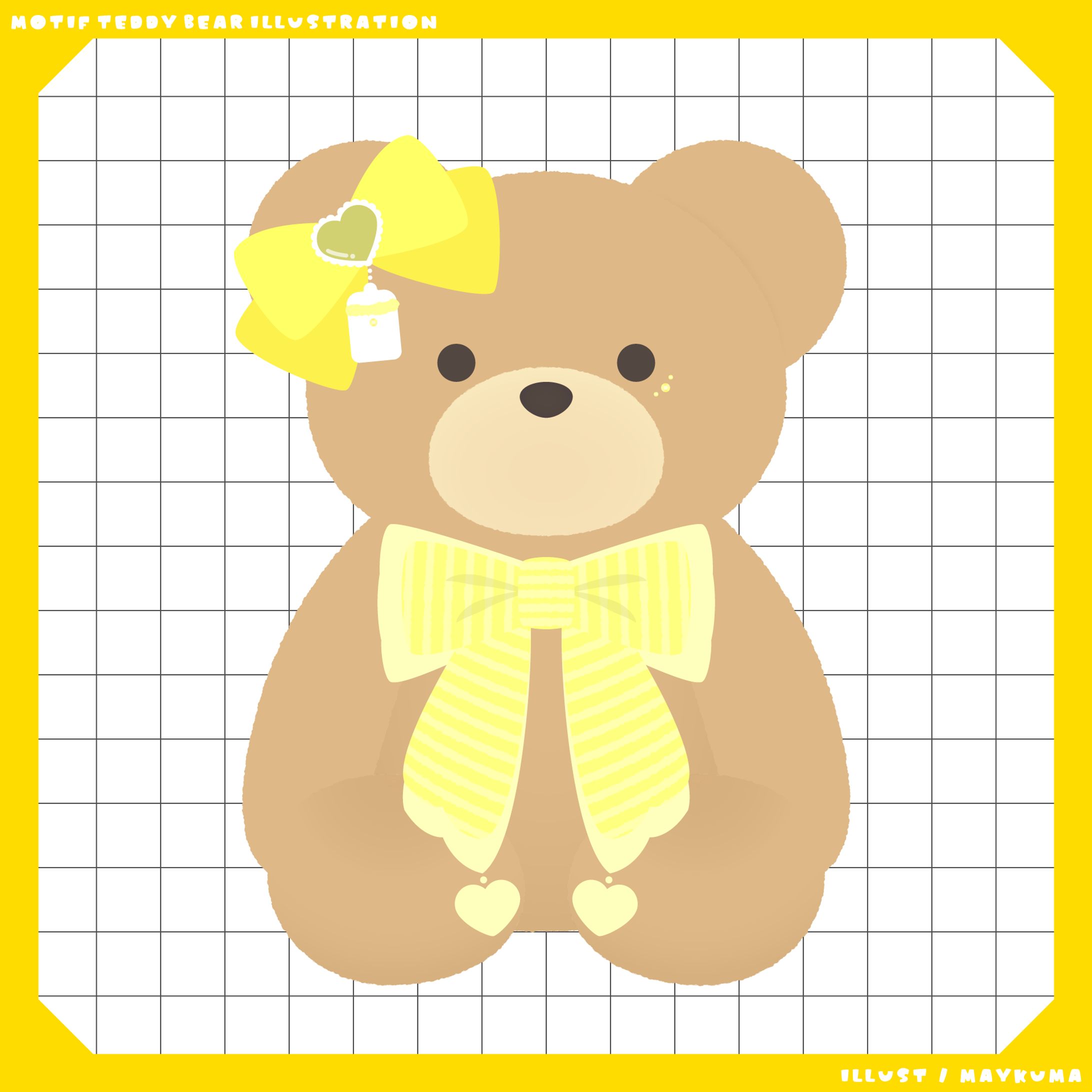 モチーフテディベアイラスト / ココナラご依頼-1