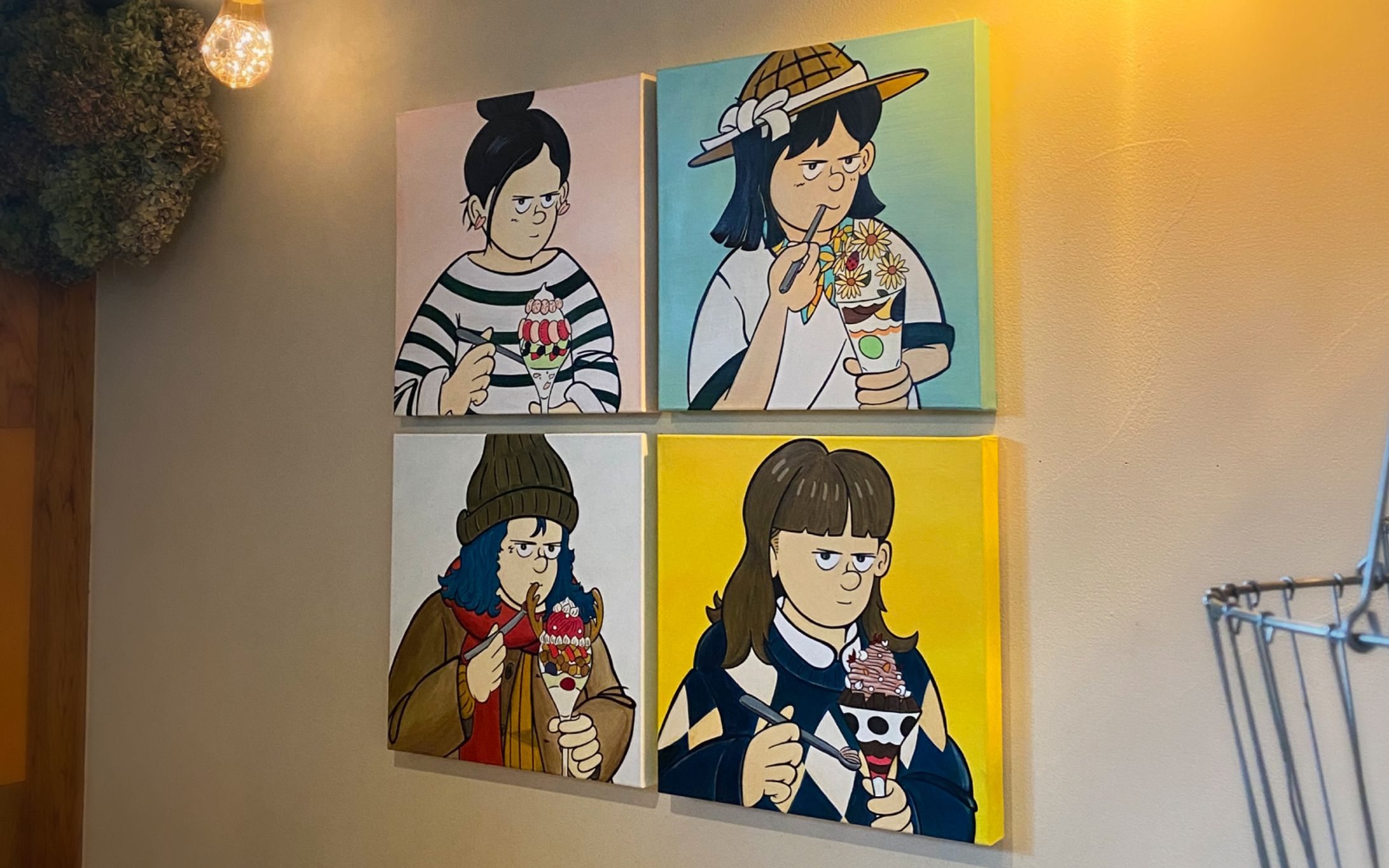 夜パフェ専門店 Parfaiteria PaL 店内アート-1