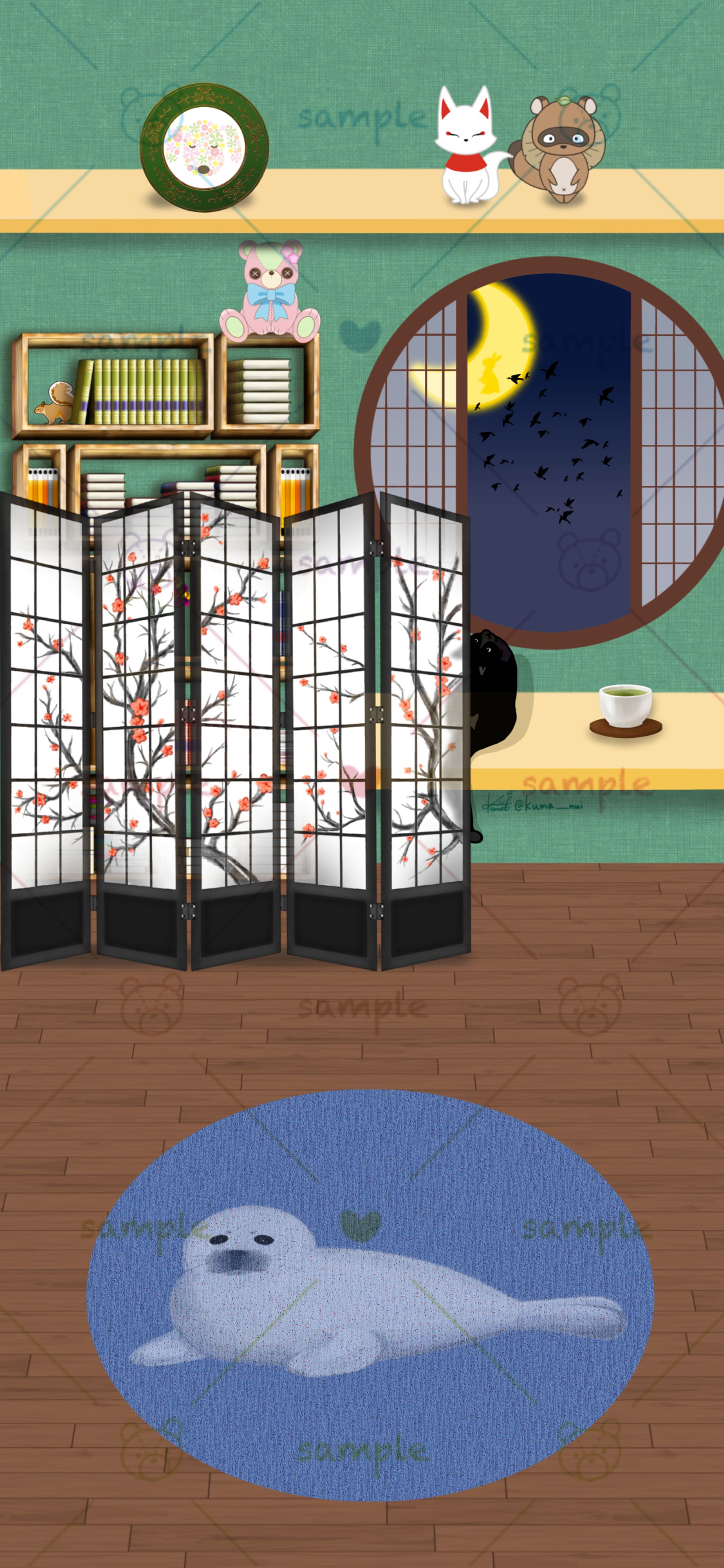 月影ゆらノ／配信用背景-1