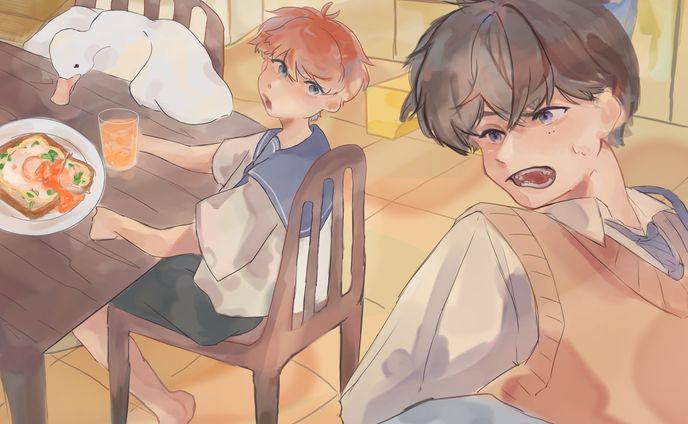 創作  朝の仕度