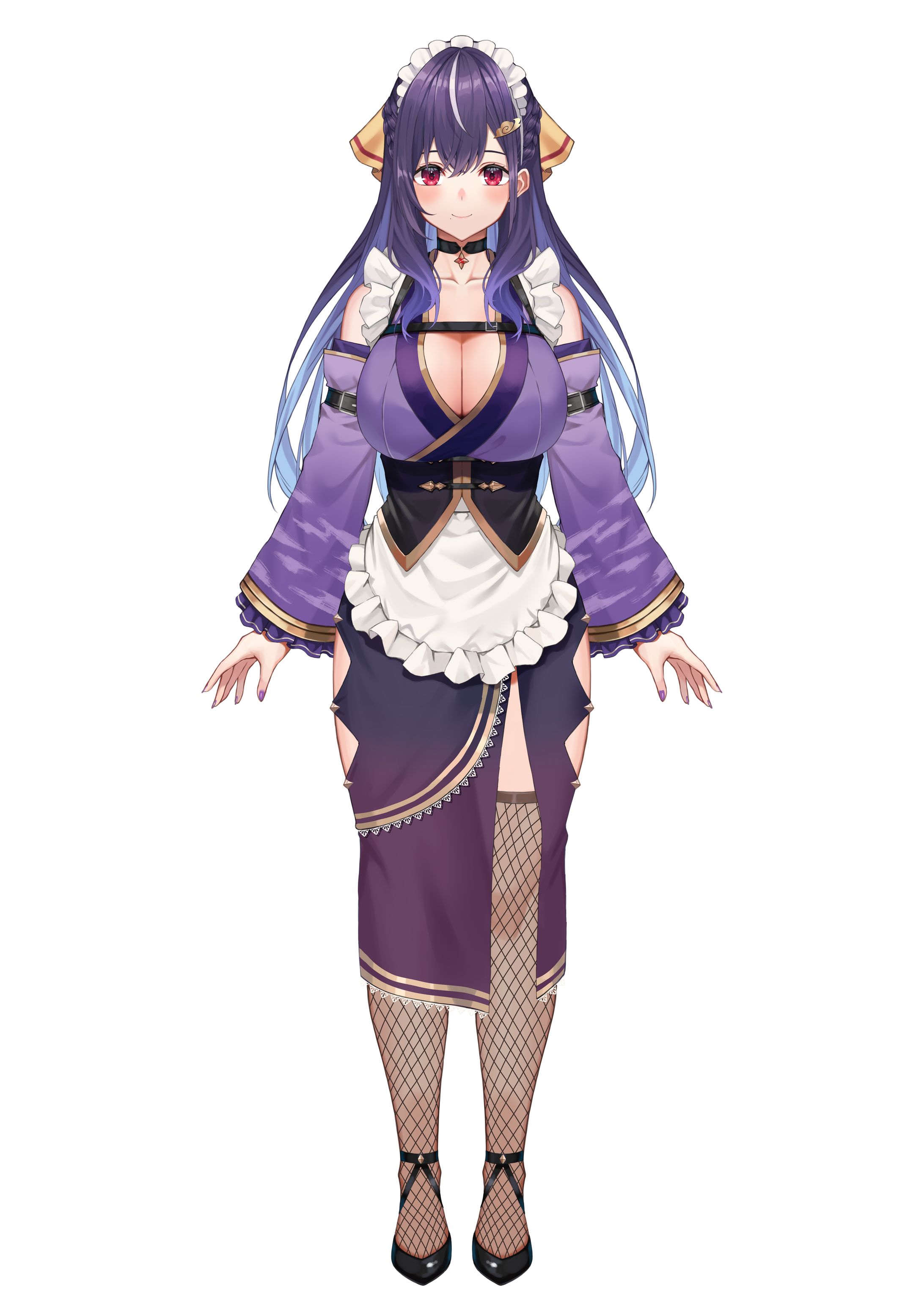  【お仕事】Vtuber 花霧かすみ キャラクターデザイン-1