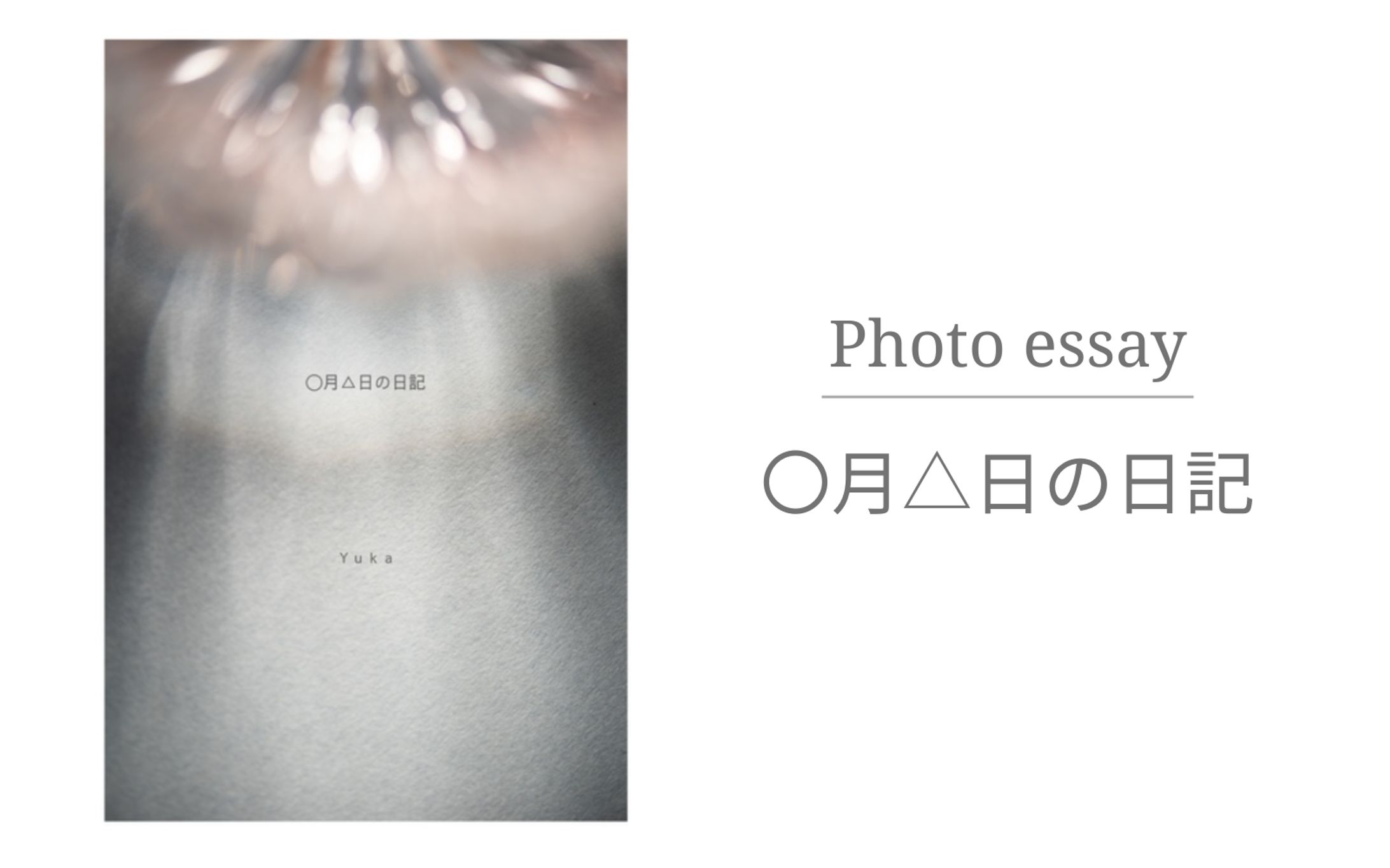 【フォトエッセイ】〇月△日の日記-1