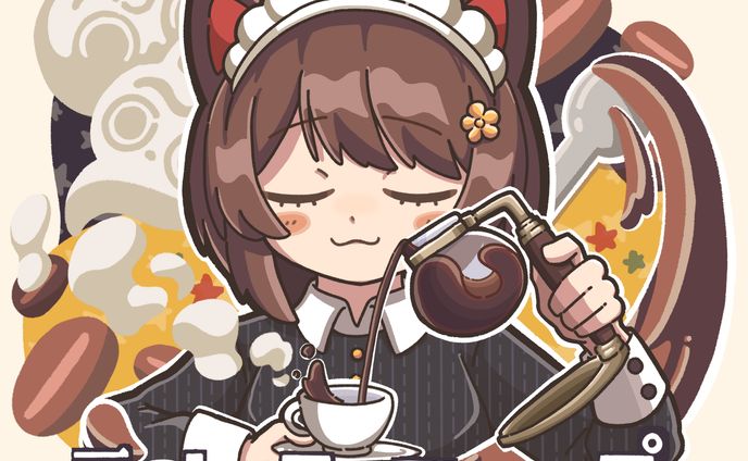 テレスコープいぬい(ステッカー風)