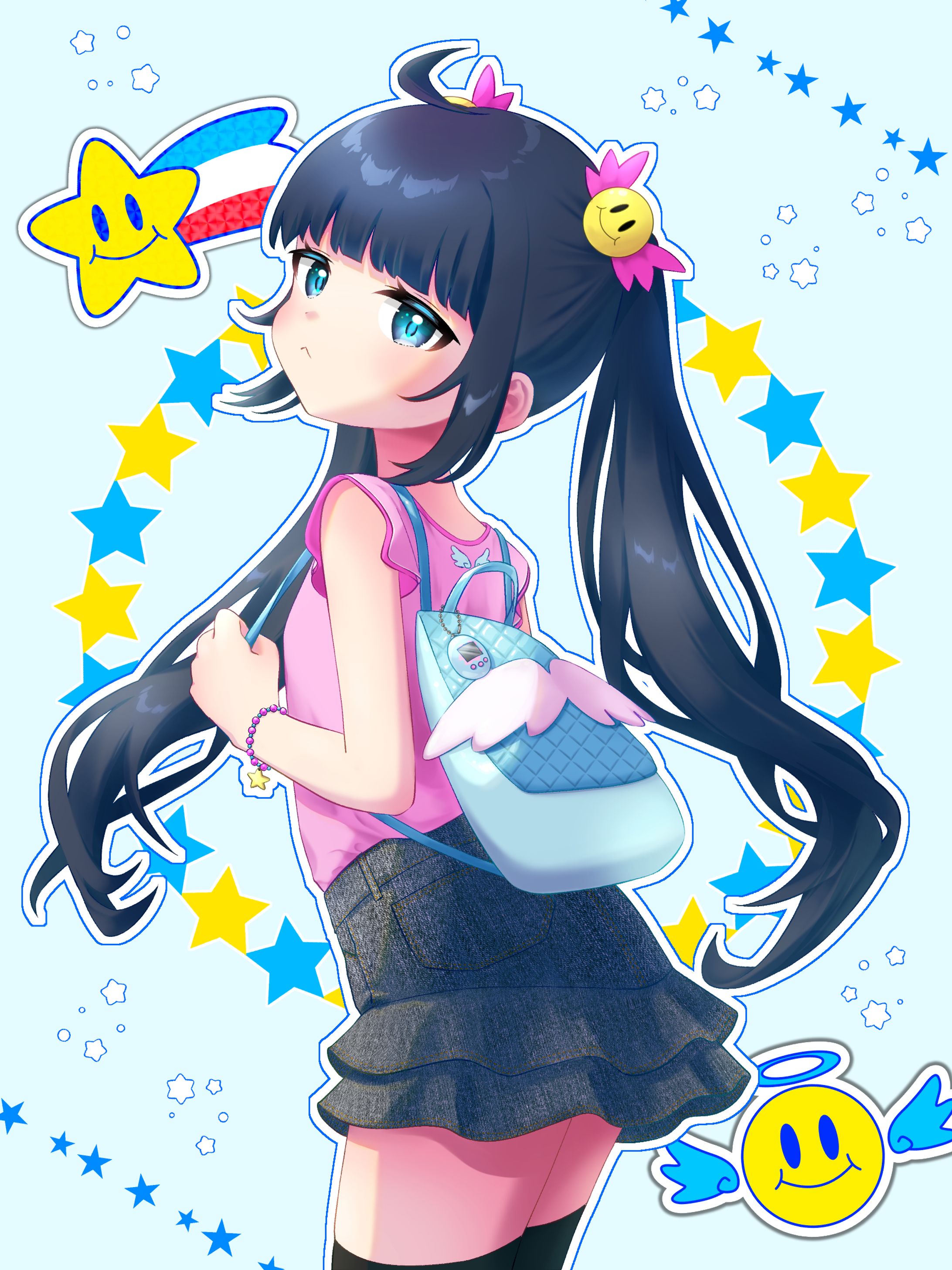 膝上イラスト_平成女児-1