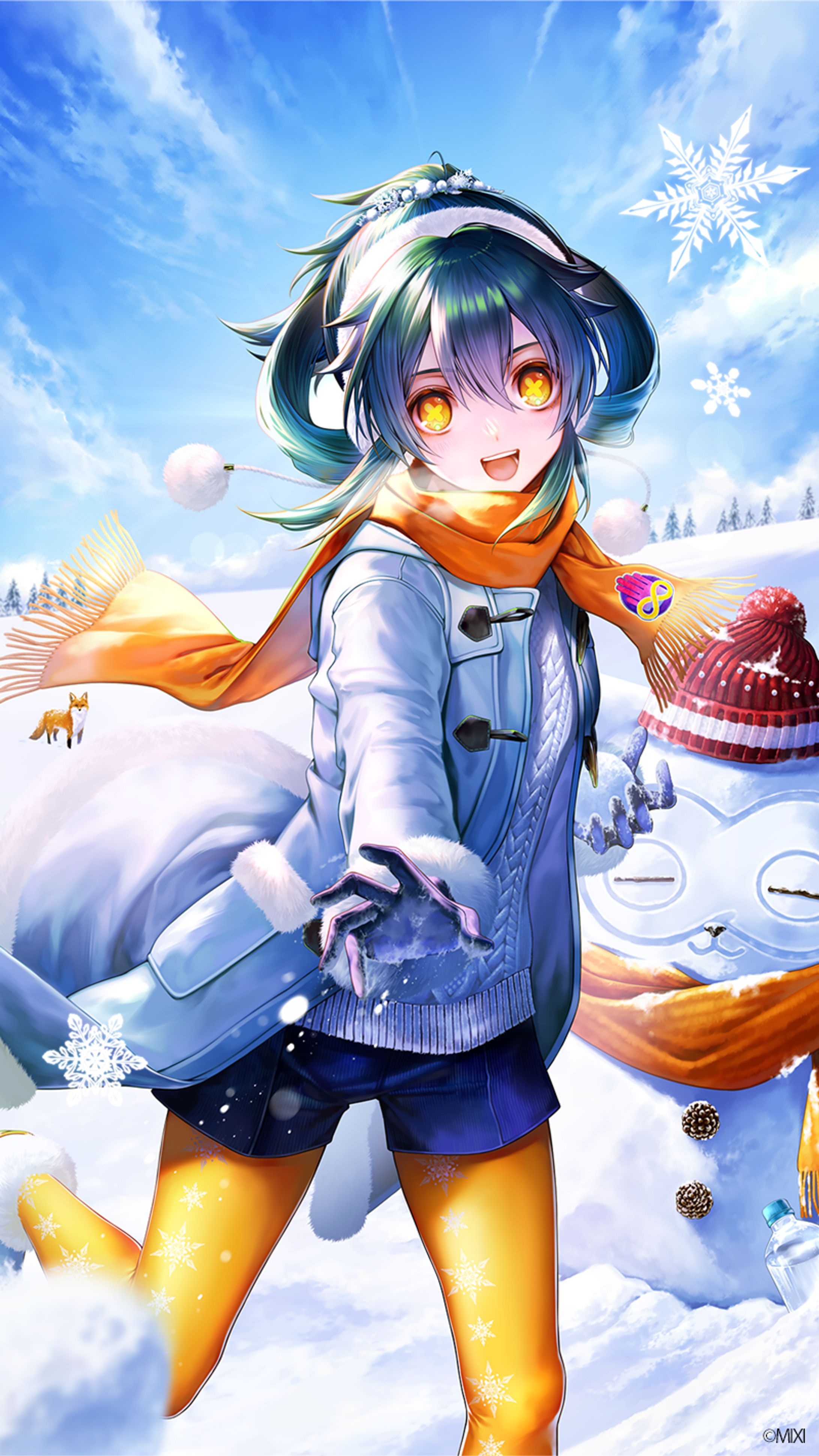 【仕事絵】株式会社MIXI様　アプリ　モンソニ！【ウィンターホリデー！】アミダ-1