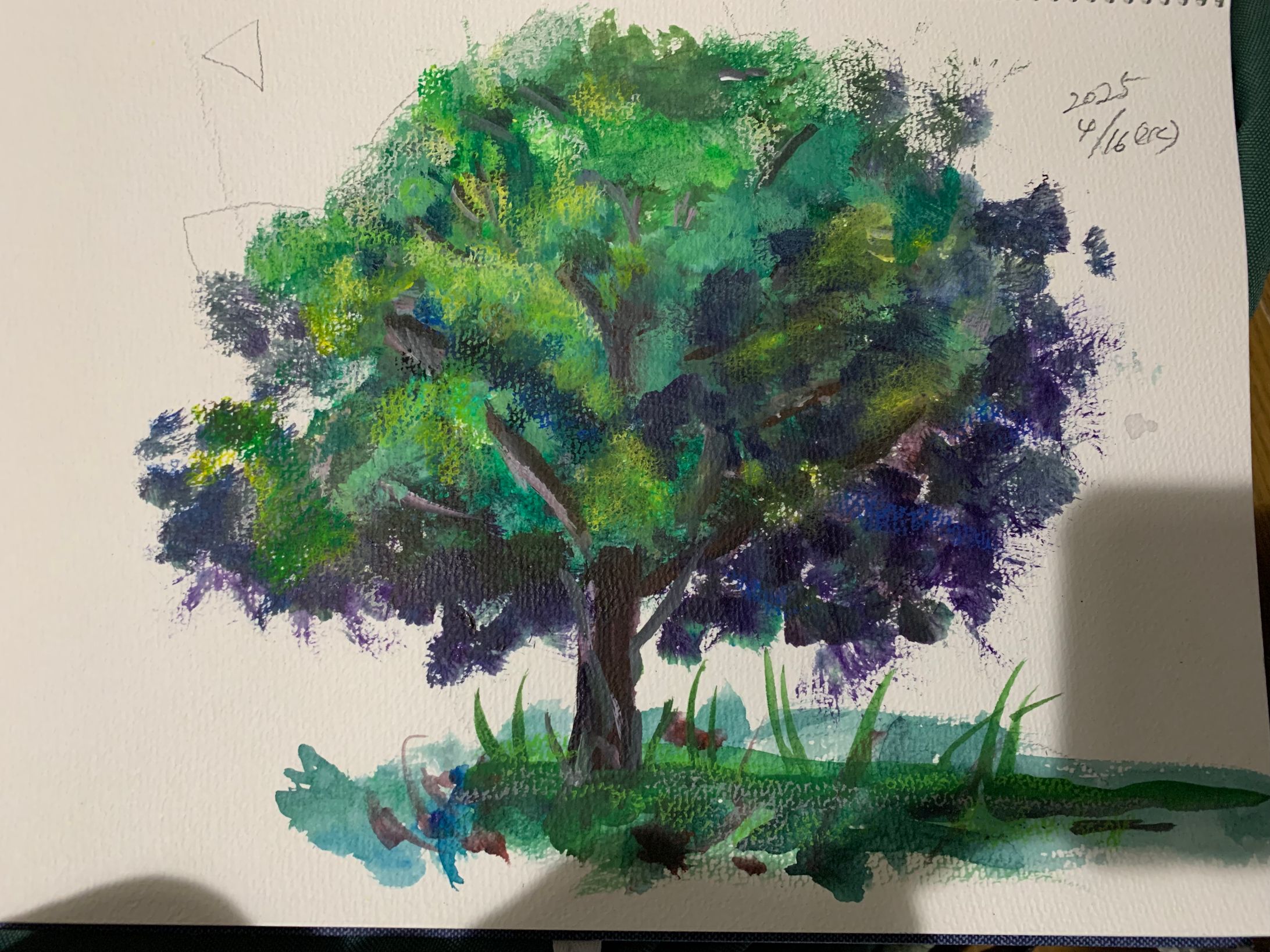 「NHK番組「3か月でマスターする絵を描く」と書籍を活用し、作品を制作しました-1