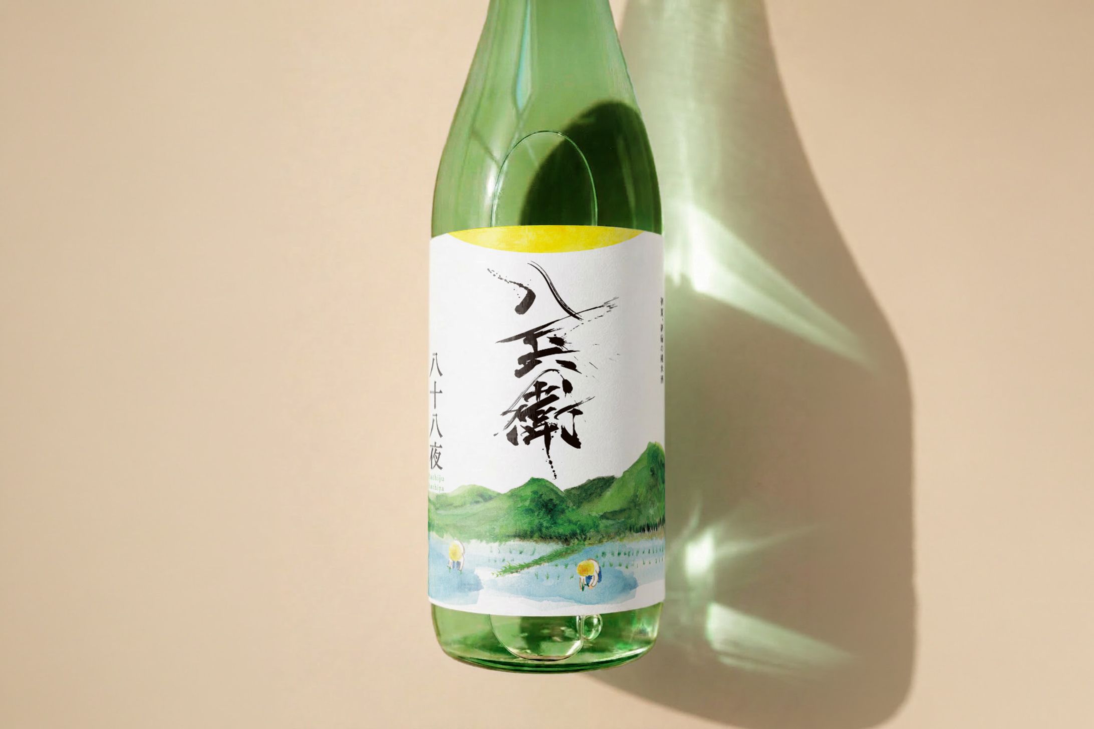 日本酒ラベルデザイン　八十八夜-1