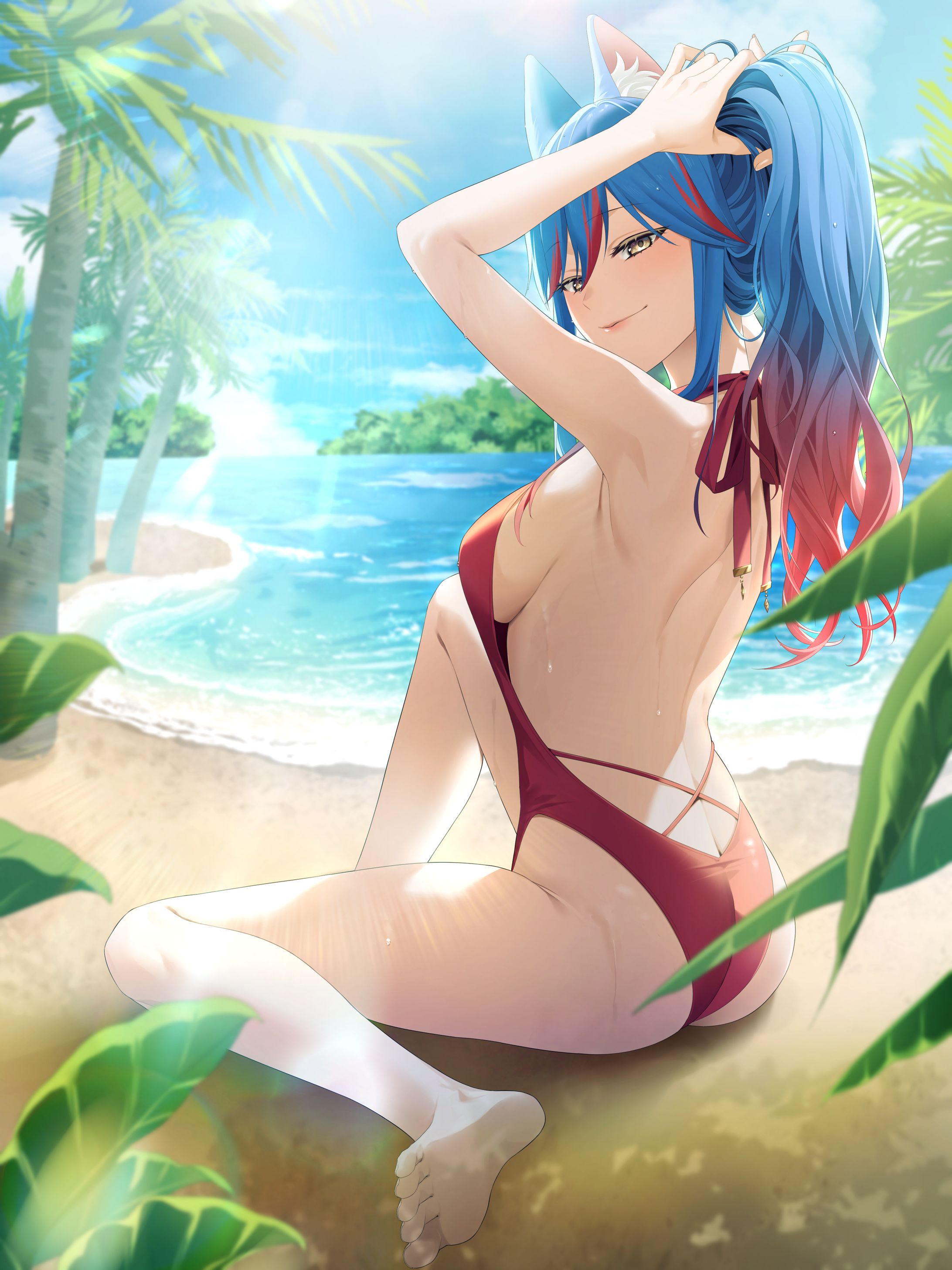 レヴィア・L・マクロバーツ様　水着イラスト-1