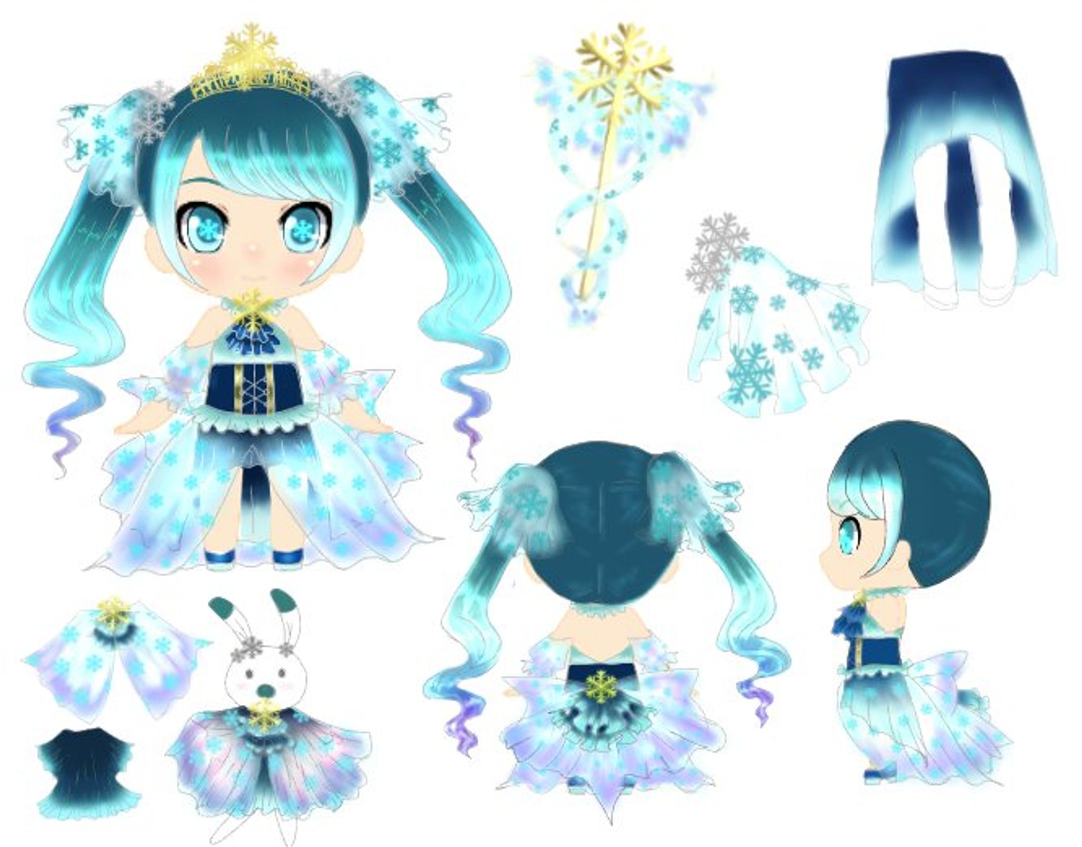 雪ミク2019 衣装デザイン-1