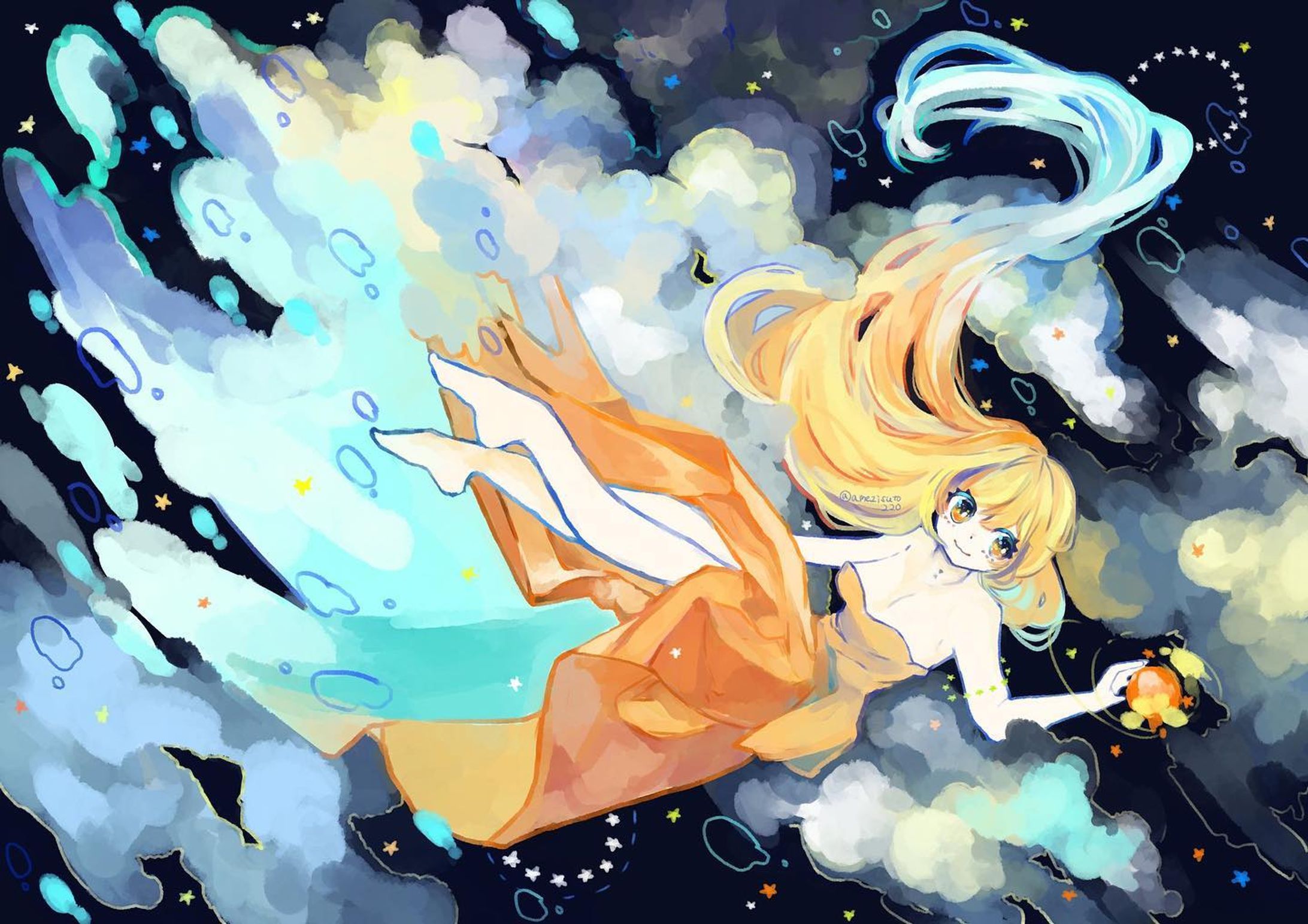 「星のパレード」
#illustration #art #一次創作-1