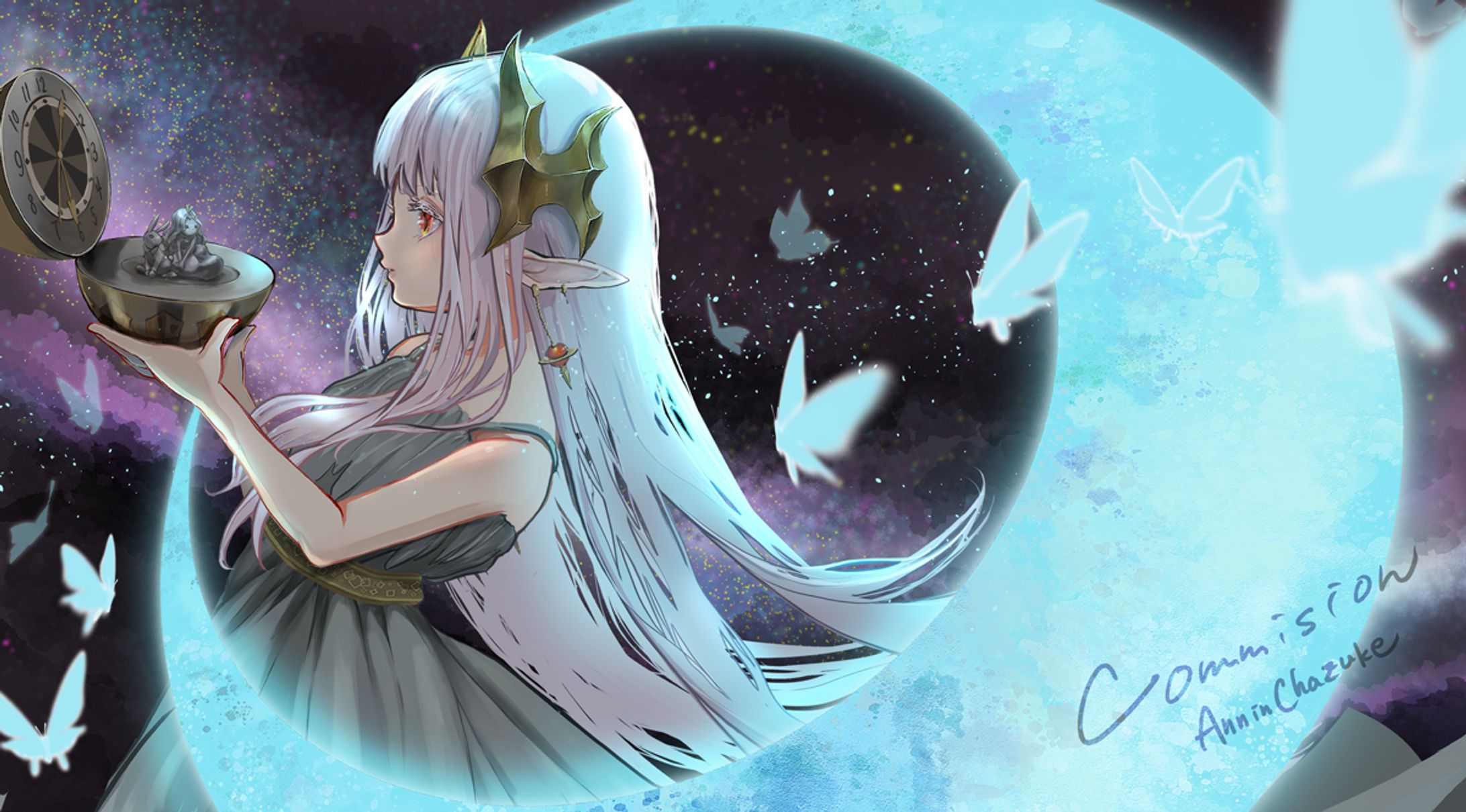 【歌ってみた用動くイラスト】VTuberシヴ・ドラコ様【月のワルツ】-1