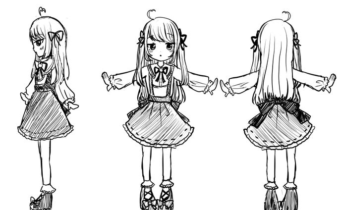 キャラクター三面図