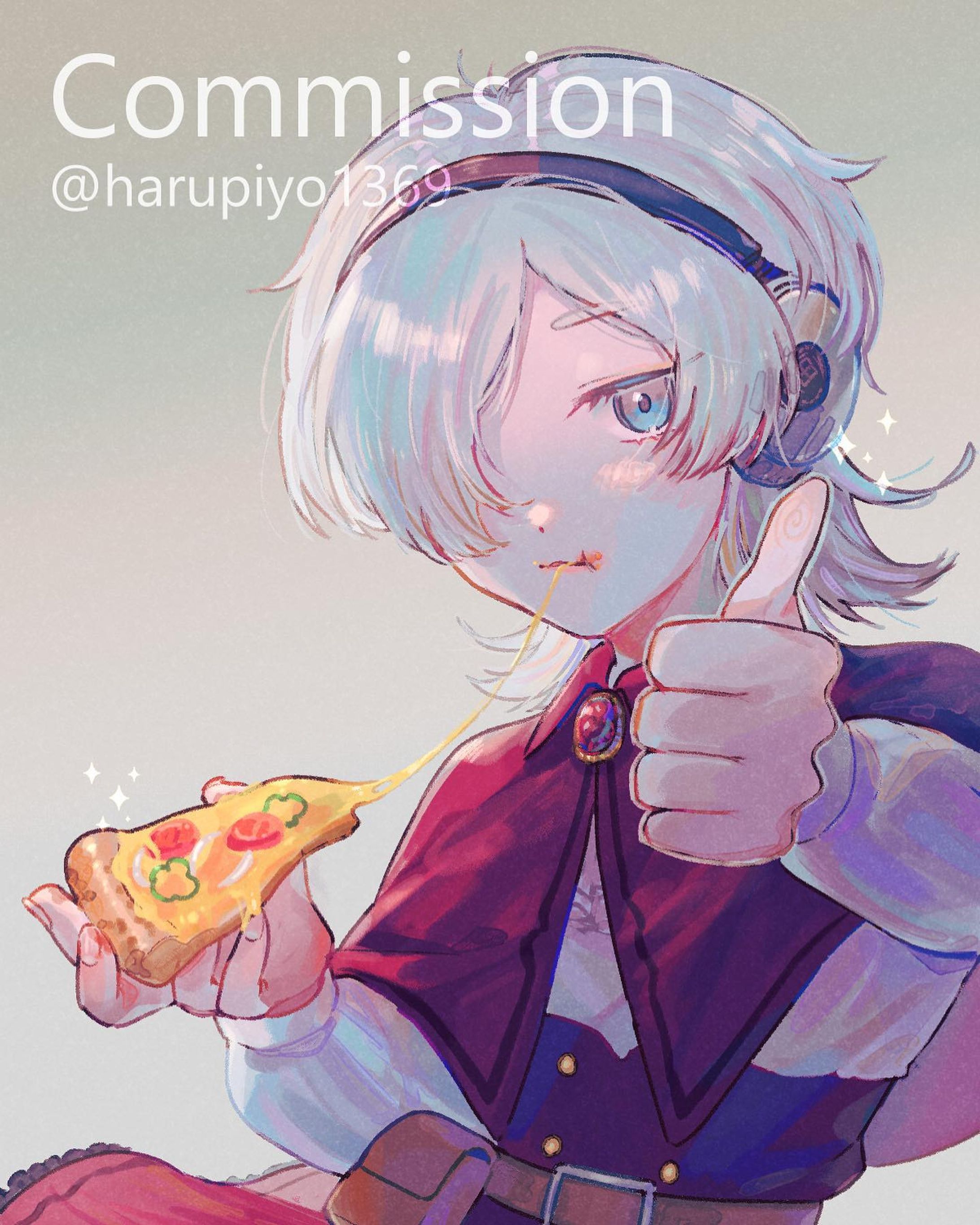 #skeb  #commission 
 
 #イラスト #illustration #絵 #일러스트 #illust #イラストレーション #イラストグラム #插图 #clipstudiopaint  #thumbsup  #ピザ  #ヘッドホン女子-1