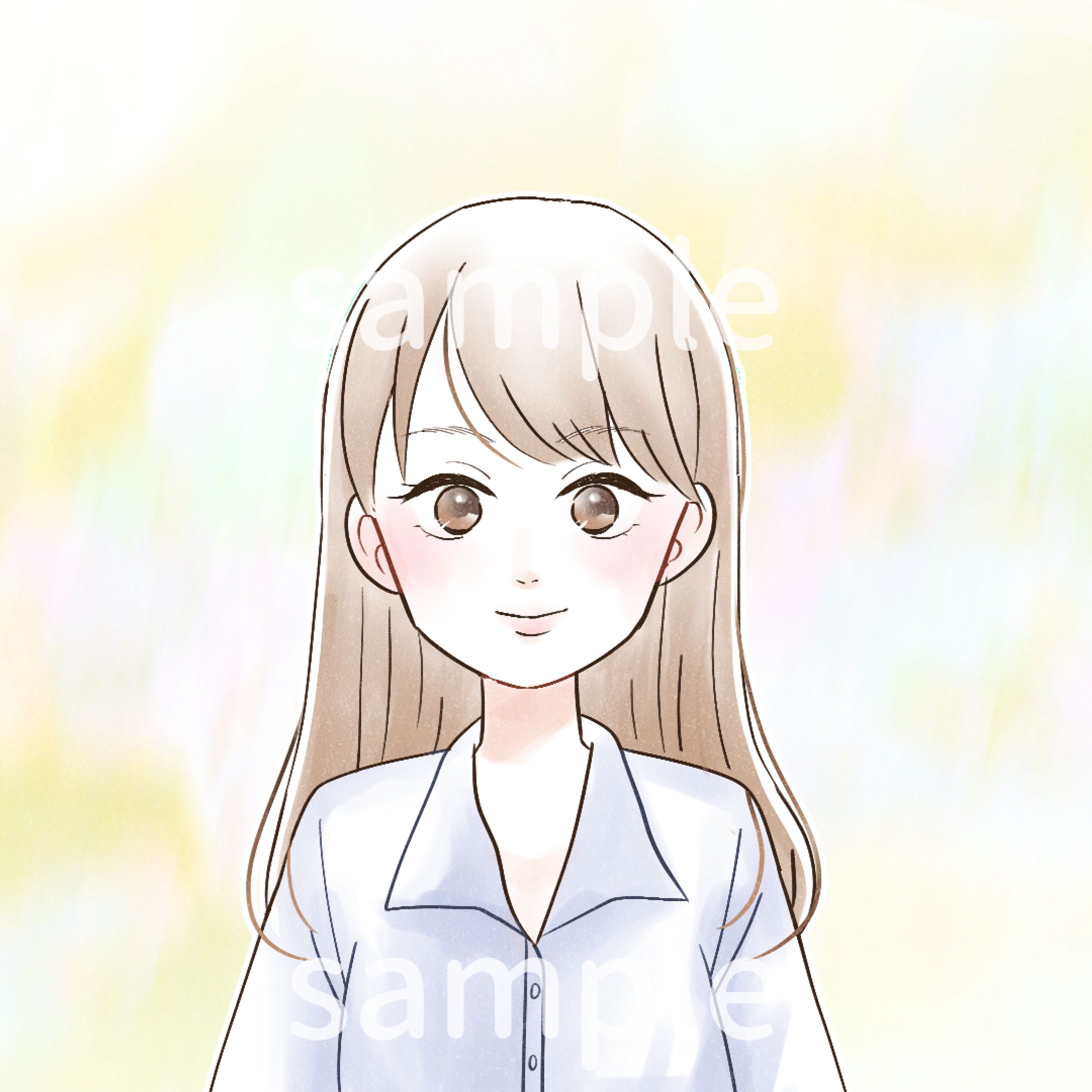 【サンプルイラスト】SNSアイコン-1