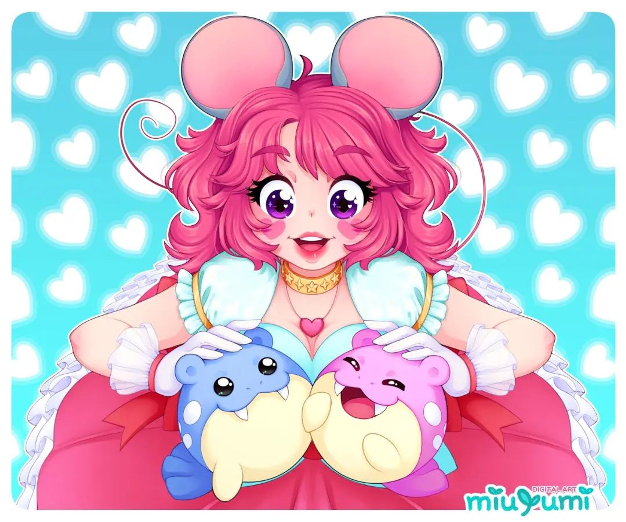 A super cute piece I've worked on a bit ago for @ratbabbey! 💙

I'll try to post more of my recent work within the next couple of weeks, but I've slowed down due to being sick for 85% of this month lol 😷 and had to travel for health reasons as well - hopefully things will get back to normal soon ; _ ;

In the meantime, I'd love to get more lovely little clients since all the health-related expenses sucked up a bunch of my savings 😢 If you want to commission me, just DM me or email me at miuyumae@gmail.com 👉👈

#pinkhair #ratears #ratgirl #kemonomimi #spheal #shinyspheal #shinypokemon #digitalcommission #digitalartcommission #waistupcommission #commissionsareopen #commissionsopen #digitalart #digitalartwork #digitaldrawing #digitalillustration #artistoninstagram-1
