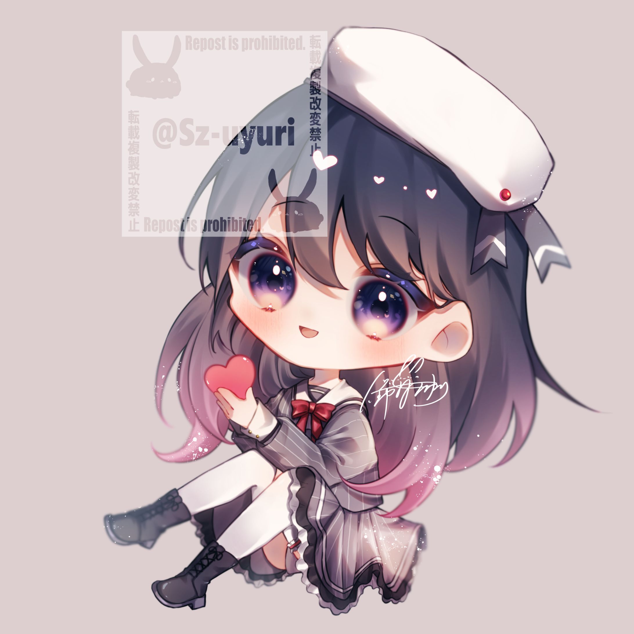 『お仕事』IRIAMライバー様グッズ用SDイラスト-1