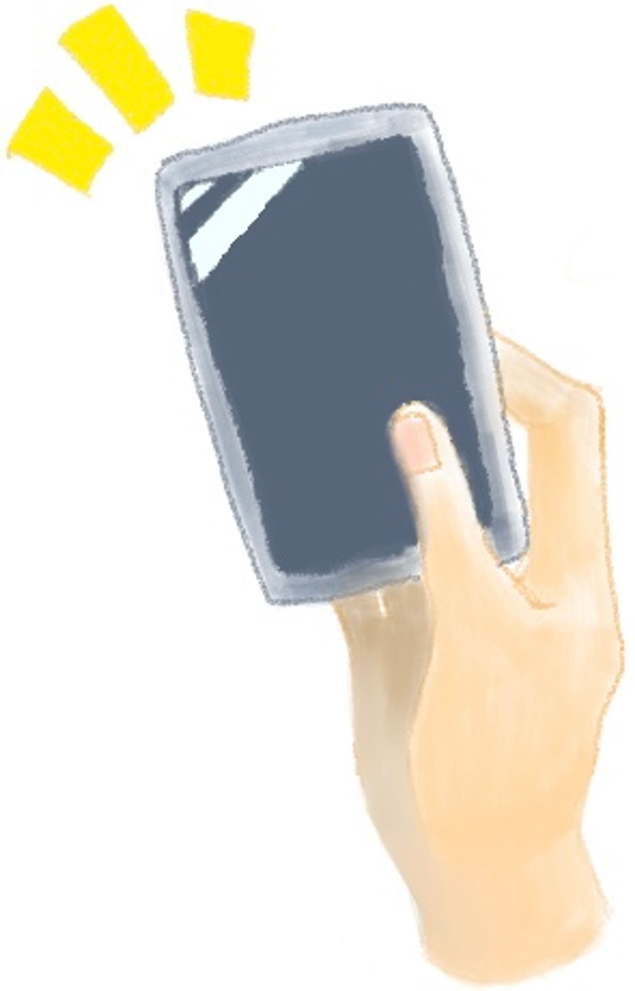 スマートフォンを持つ手-1