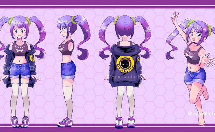 Original character “grape” three views