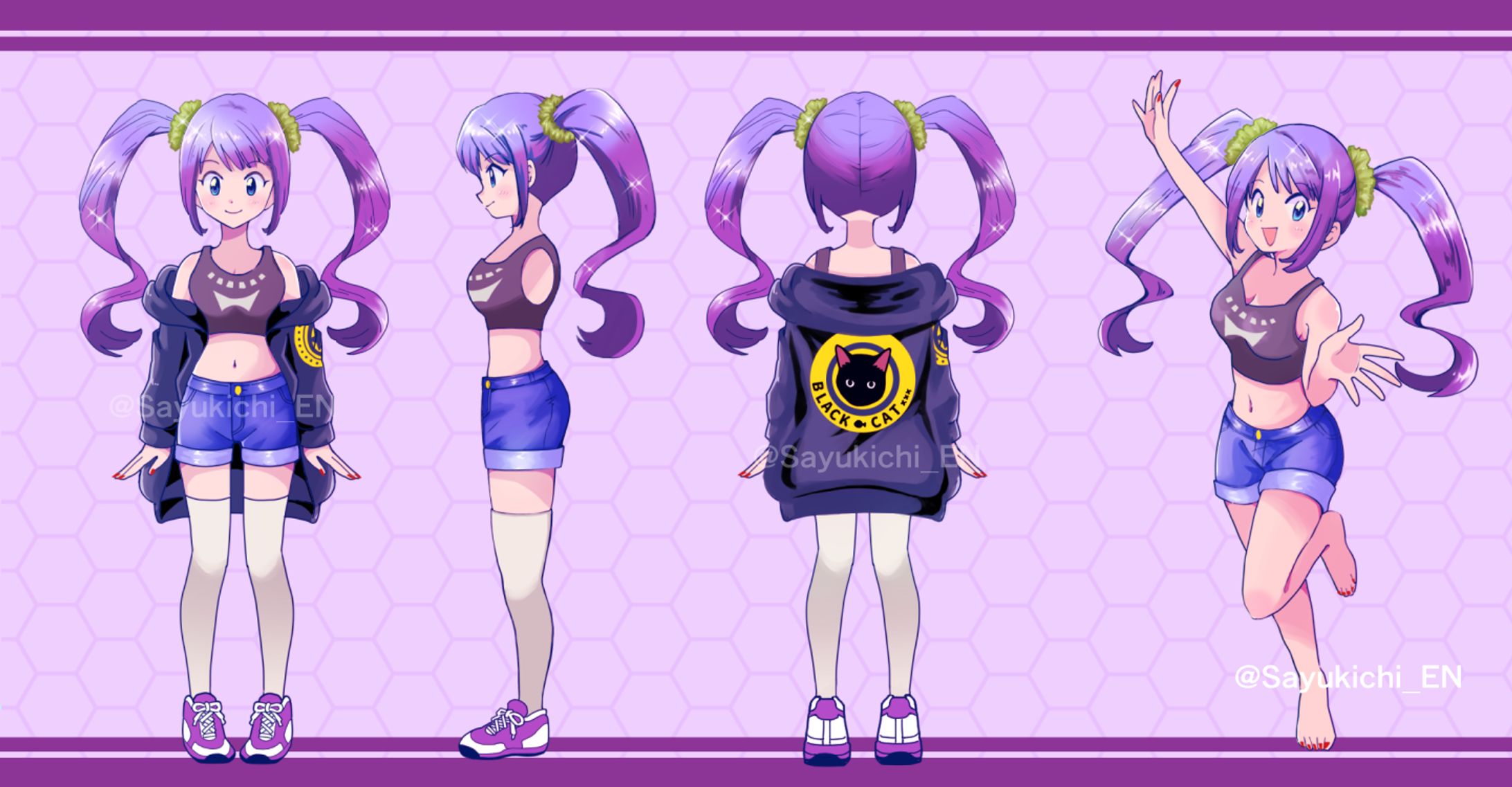 Original character “grape” three views-1