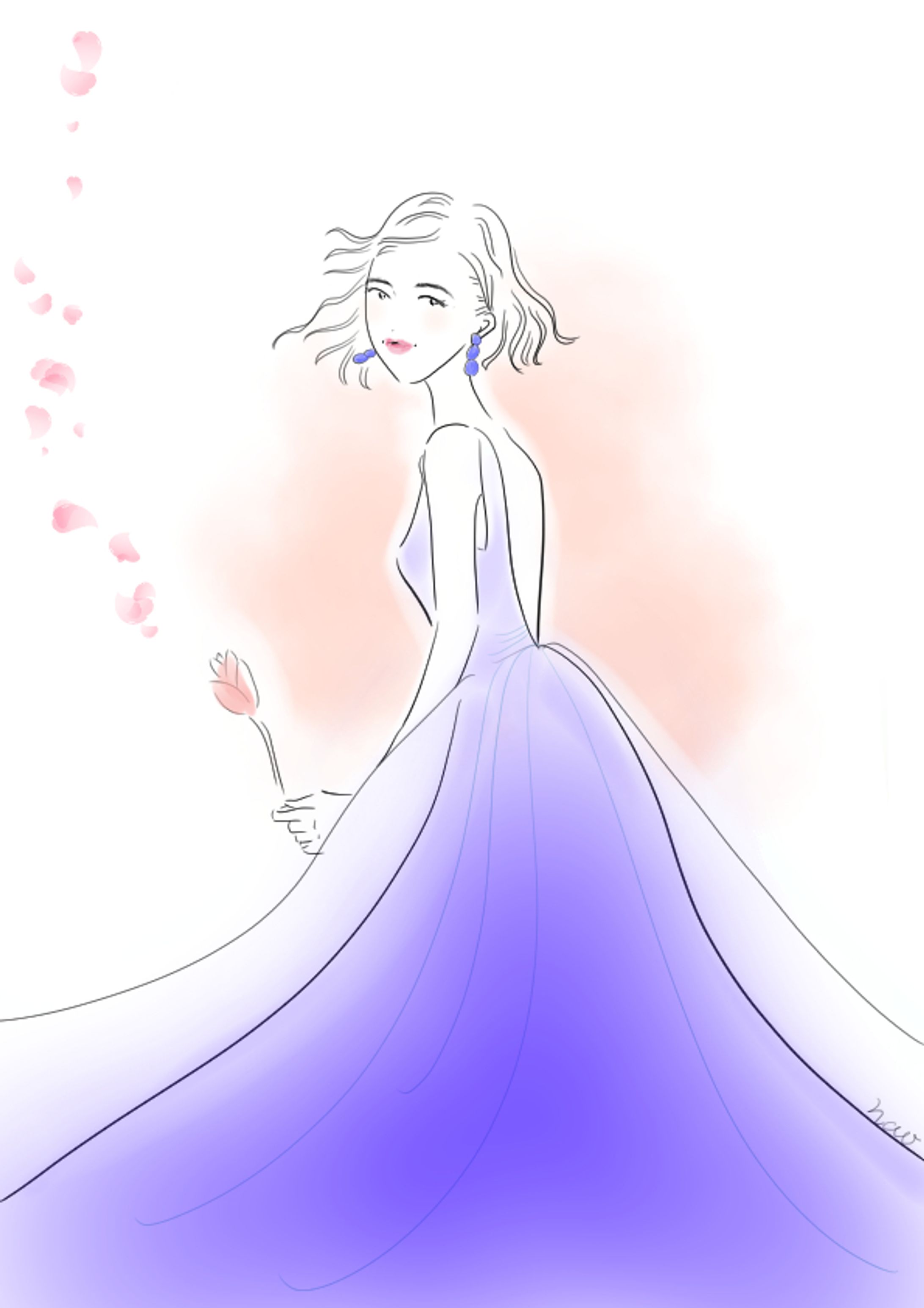 in a purple dress-1