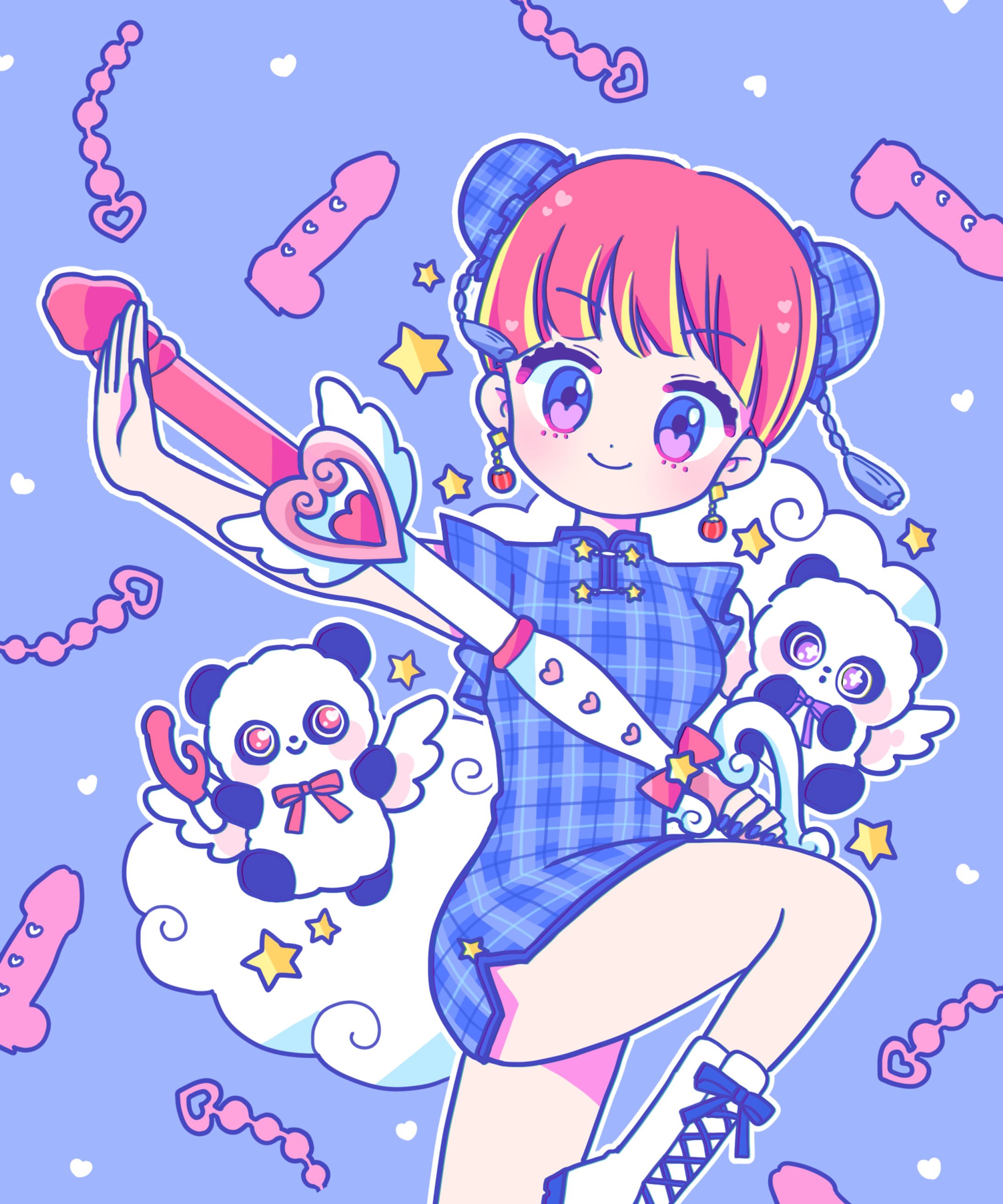 【イラスト】ポップなオリジナル女の子-1