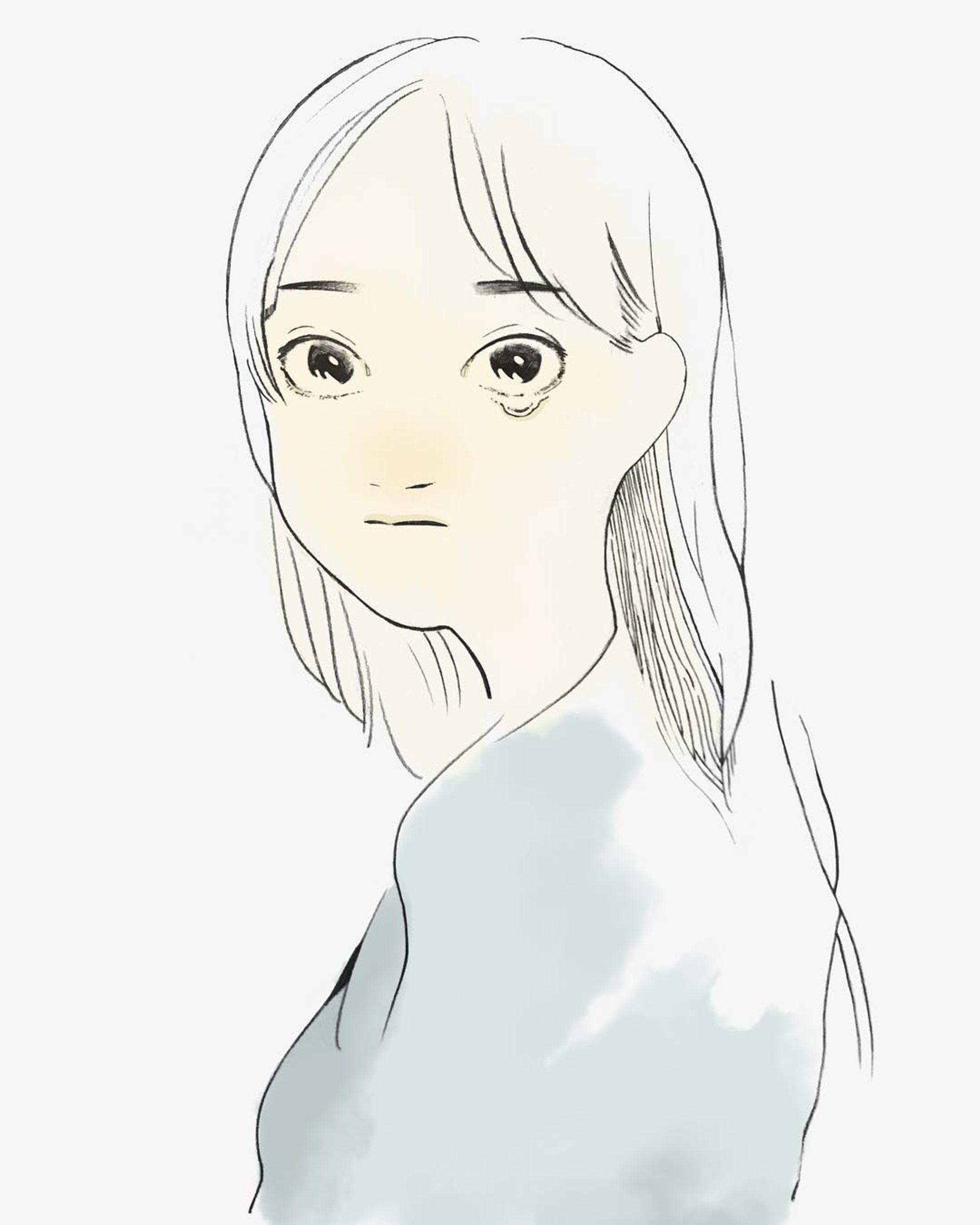 ( ; _ ; )/~~~ .
.
.
#sketch #illust #illustration #art #pencil #watercolor #artwork #girl #drawing-1
