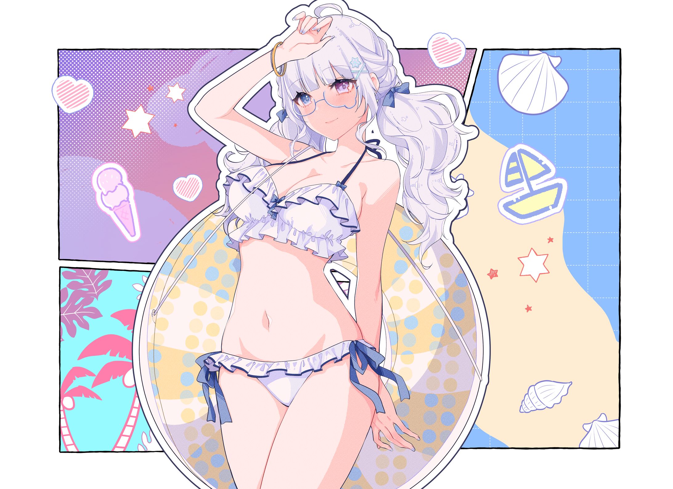らよ様‐イラスト(背景/構図/表情差分あり)-1
