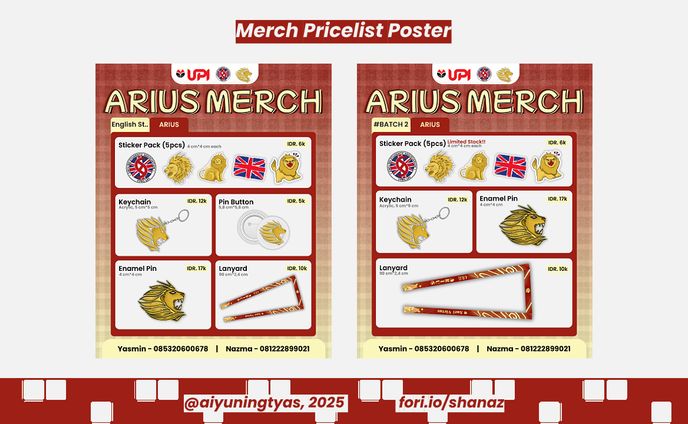 Merch Pricelist Poster